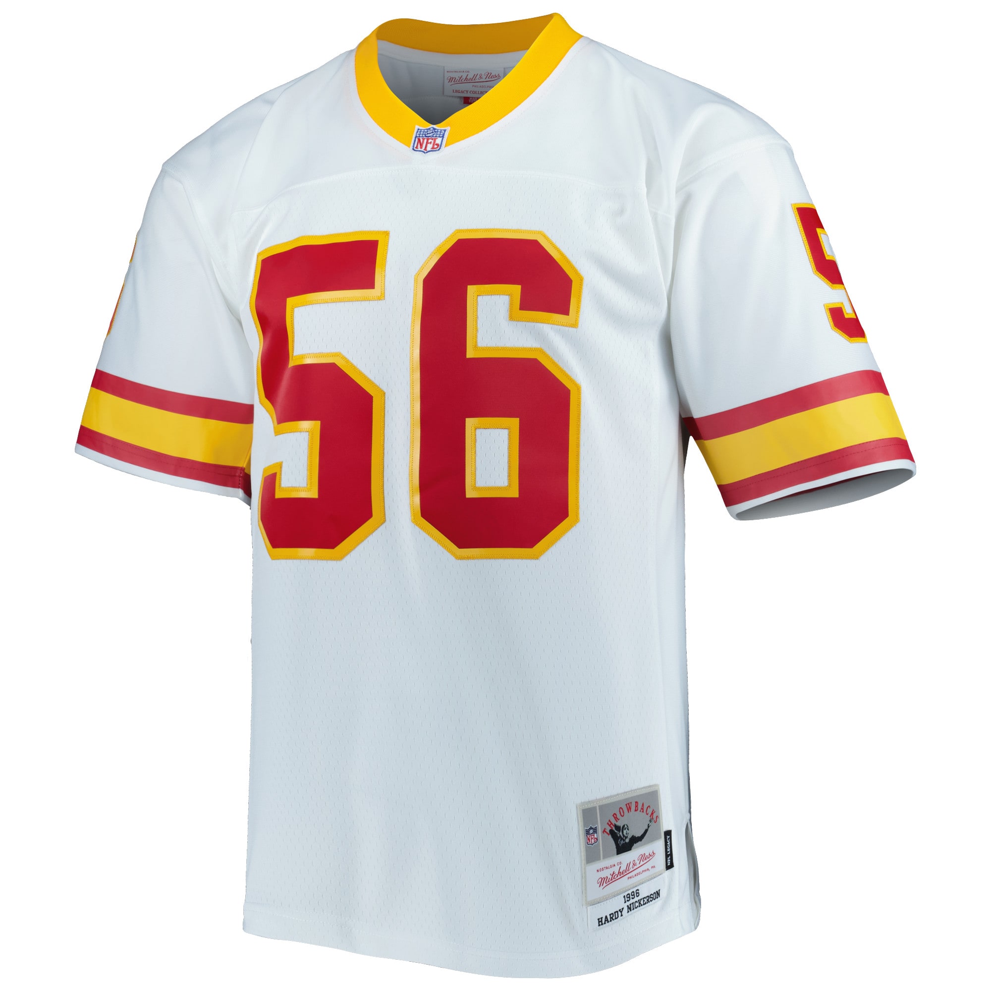 Alternative view of Men's Tampa Bay Buccaneers Hardy Nickerson Mitchell & Ness White Legacy Jersey JS8559 nicesnker