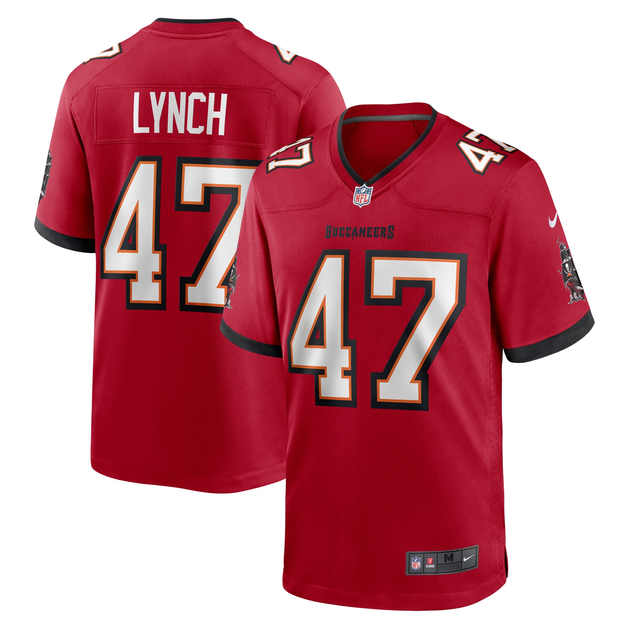 Men's Tampa Bay Buccaneers John Lynch Red Retired Player Game Jersey JS5546 nicesnker