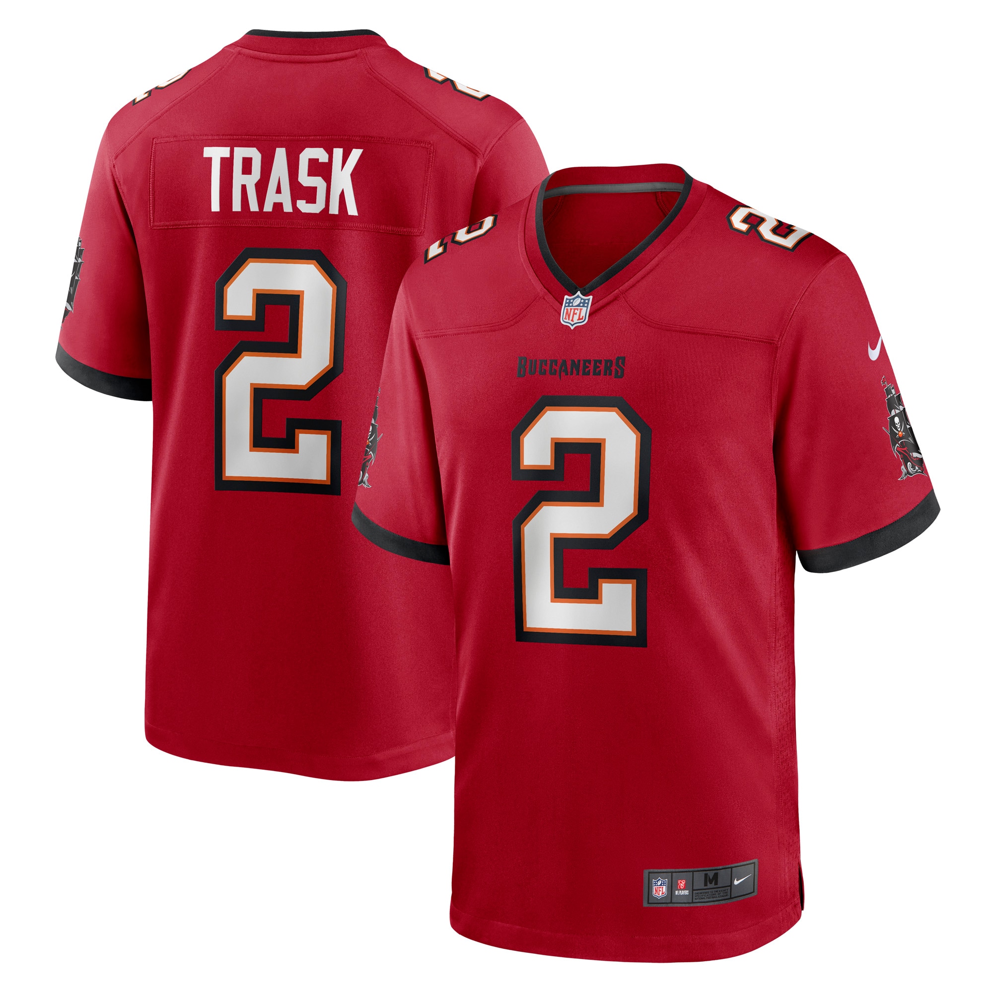 Men's Tampa Bay Buccaneers Kyle Trask Red Game Player Jersey JS5753 nicesnker