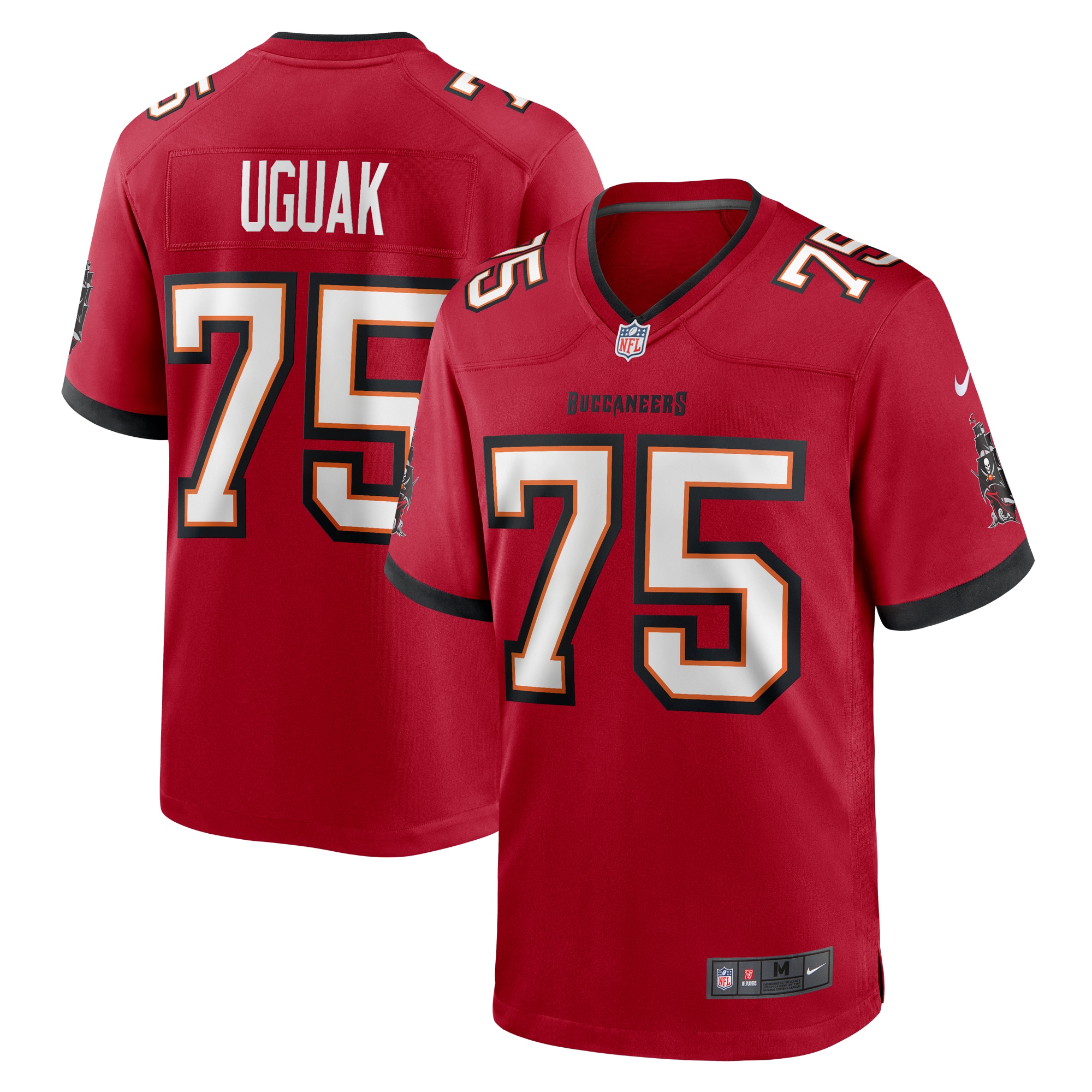 Men's Tampa Bay Buccaneers Lwal Uguak Red Game Jersey JS7759 nicesnker