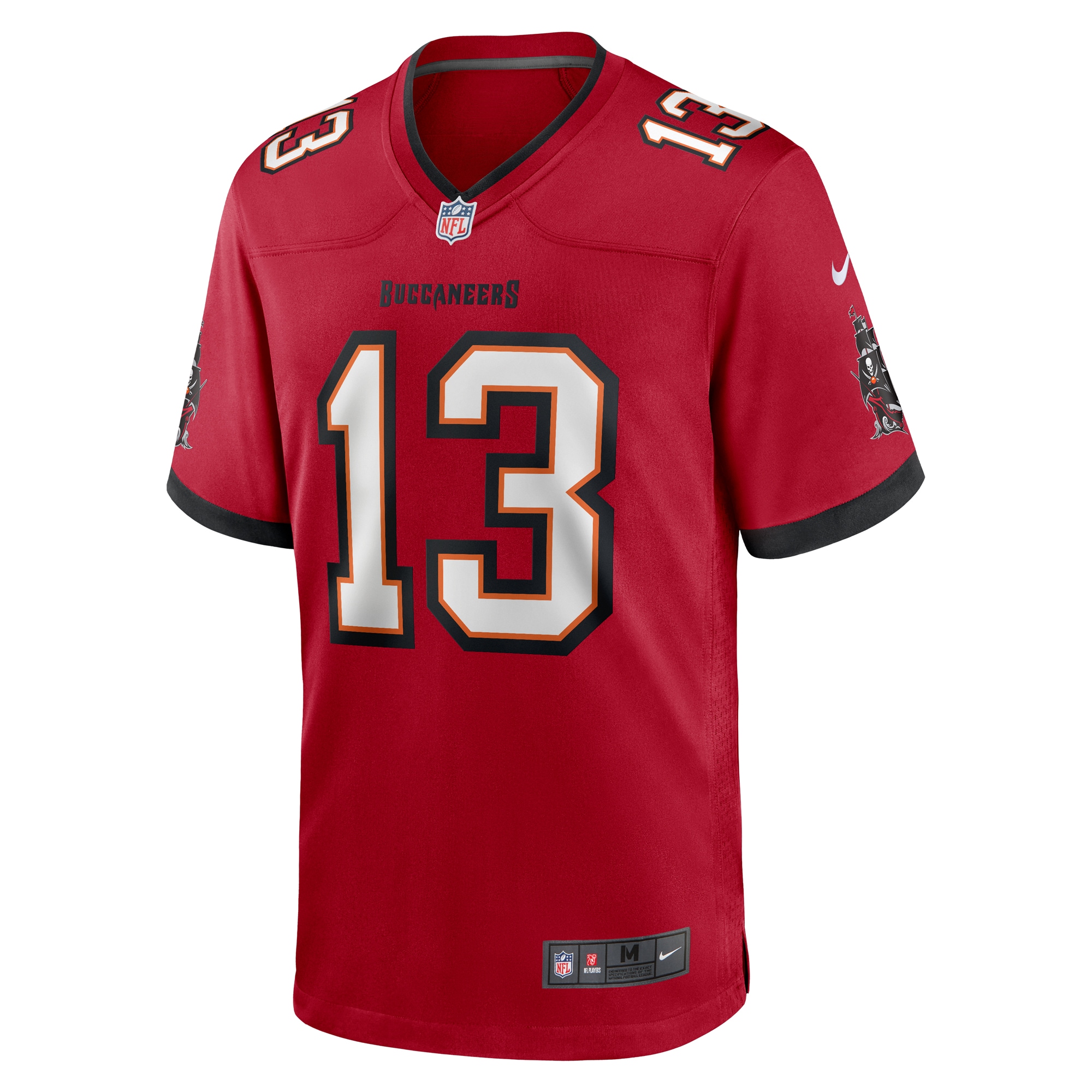 Alternative view of Men's Tampa Bay Buccaneers Mike Evans Red Game Jersey JS8341 nicesnker