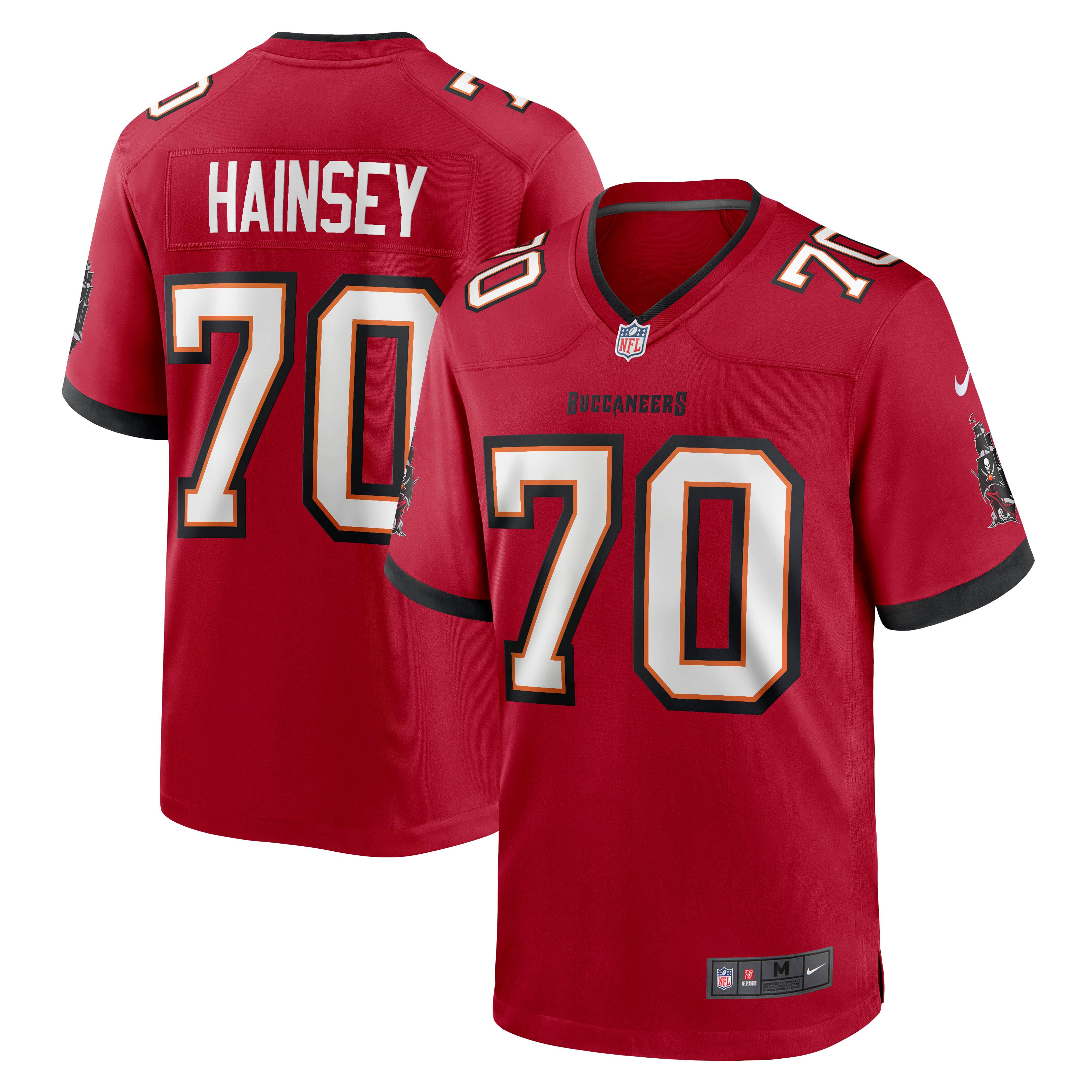 Men's Tampa Bay Buccaneers Robert Hainsey Red Game Jersey JS5550 nicesnker