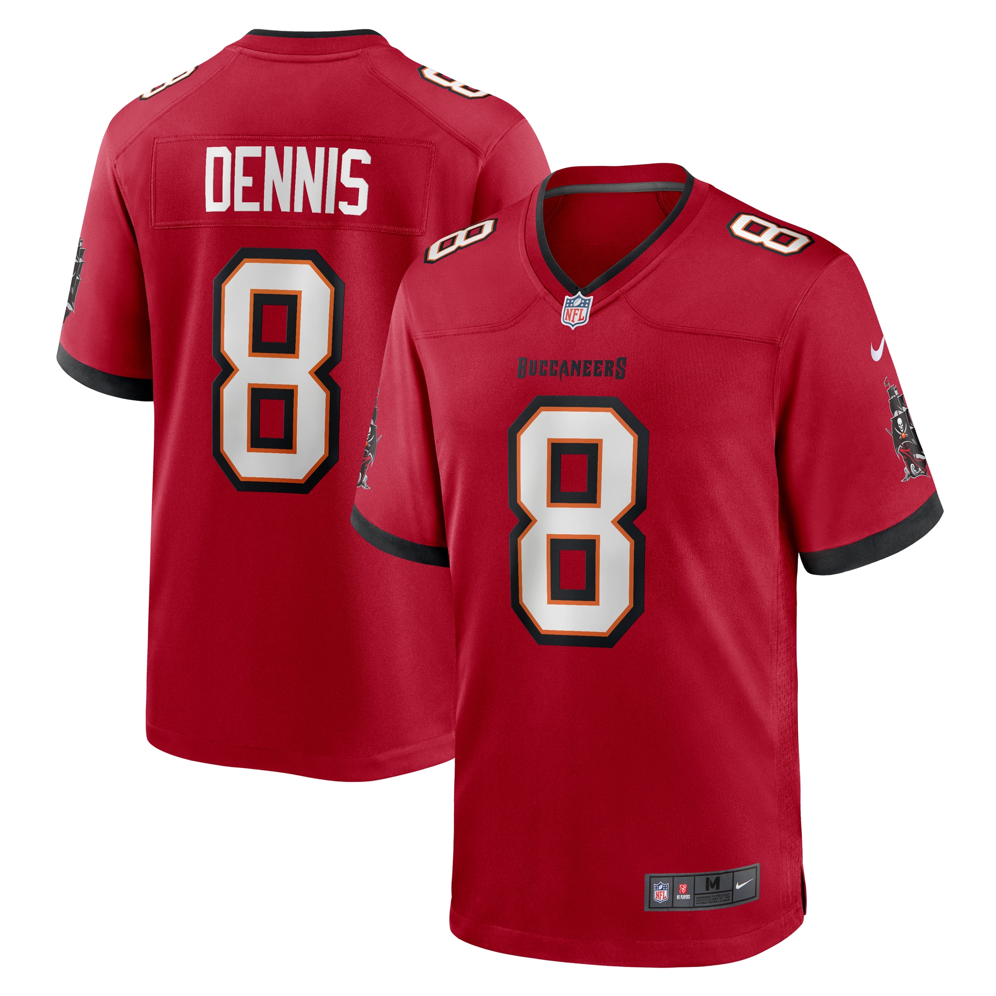 Men's Tampa Bay Buccaneers SirVocea Dennis Red Game Jersey JS4038 nicesnker