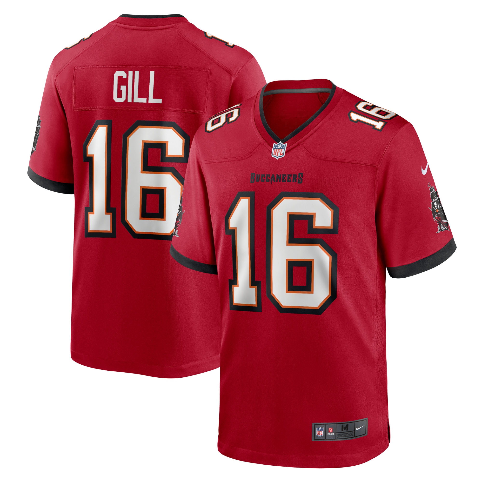 Men's Tampa Bay Buccaneers Trenton Gill Red Team Game Jersey JS4843 nicesnker