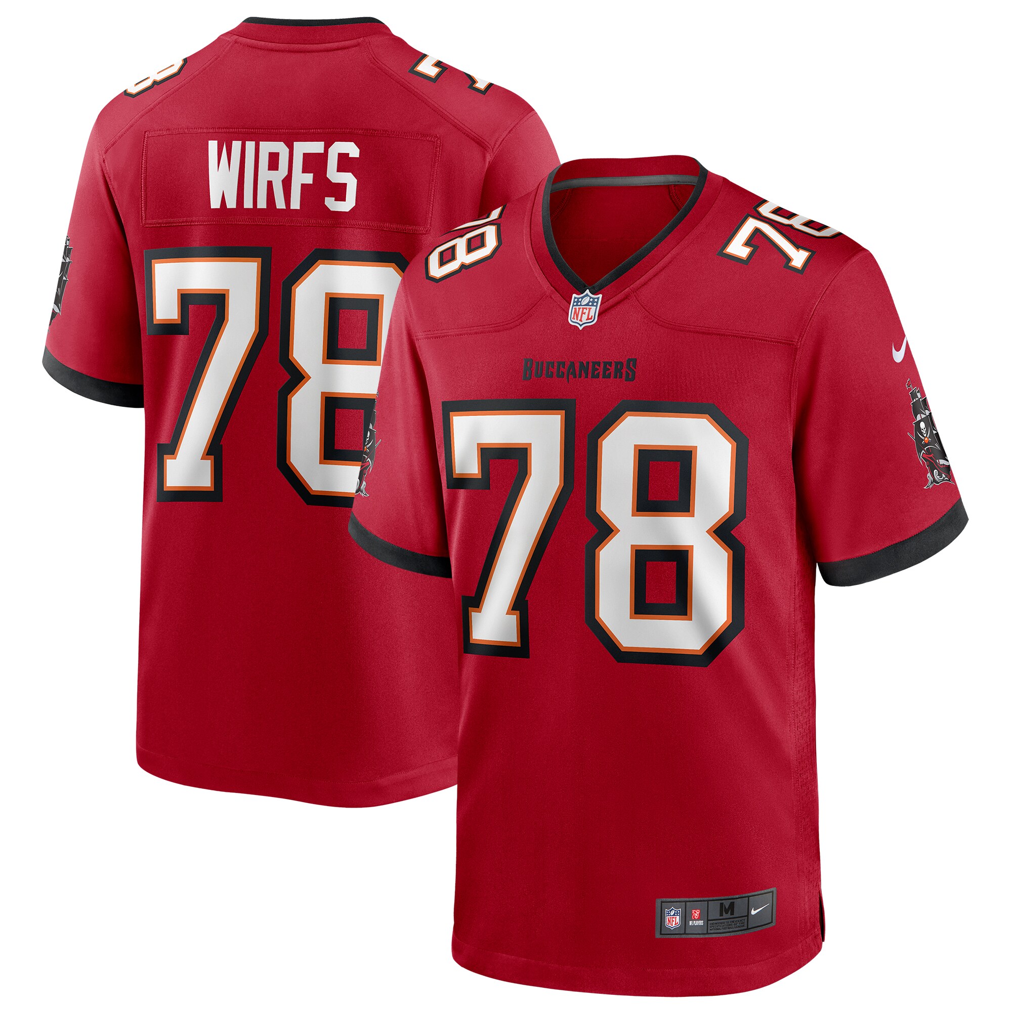 Men's Tampa Bay Buccaneers Tristan Wirfs Red Player Game Jersey JS2073 nicesnker