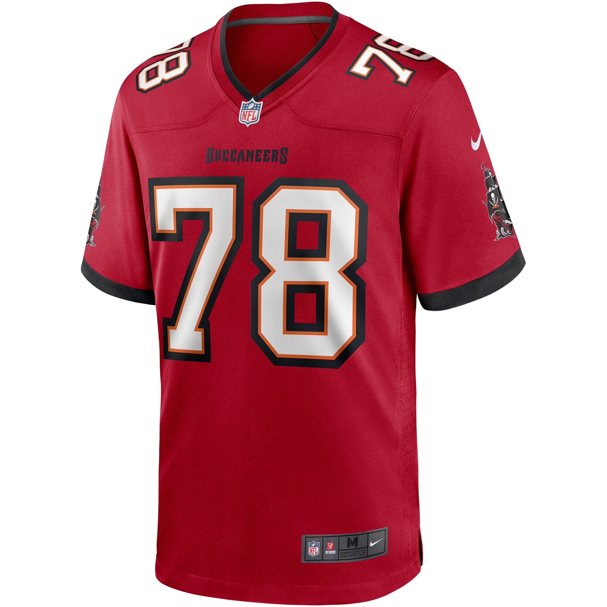 Alternative view of Men's Tampa Bay Buccaneers Tristan Wirfs Red Player Game Jersey JS2073 nicesnker