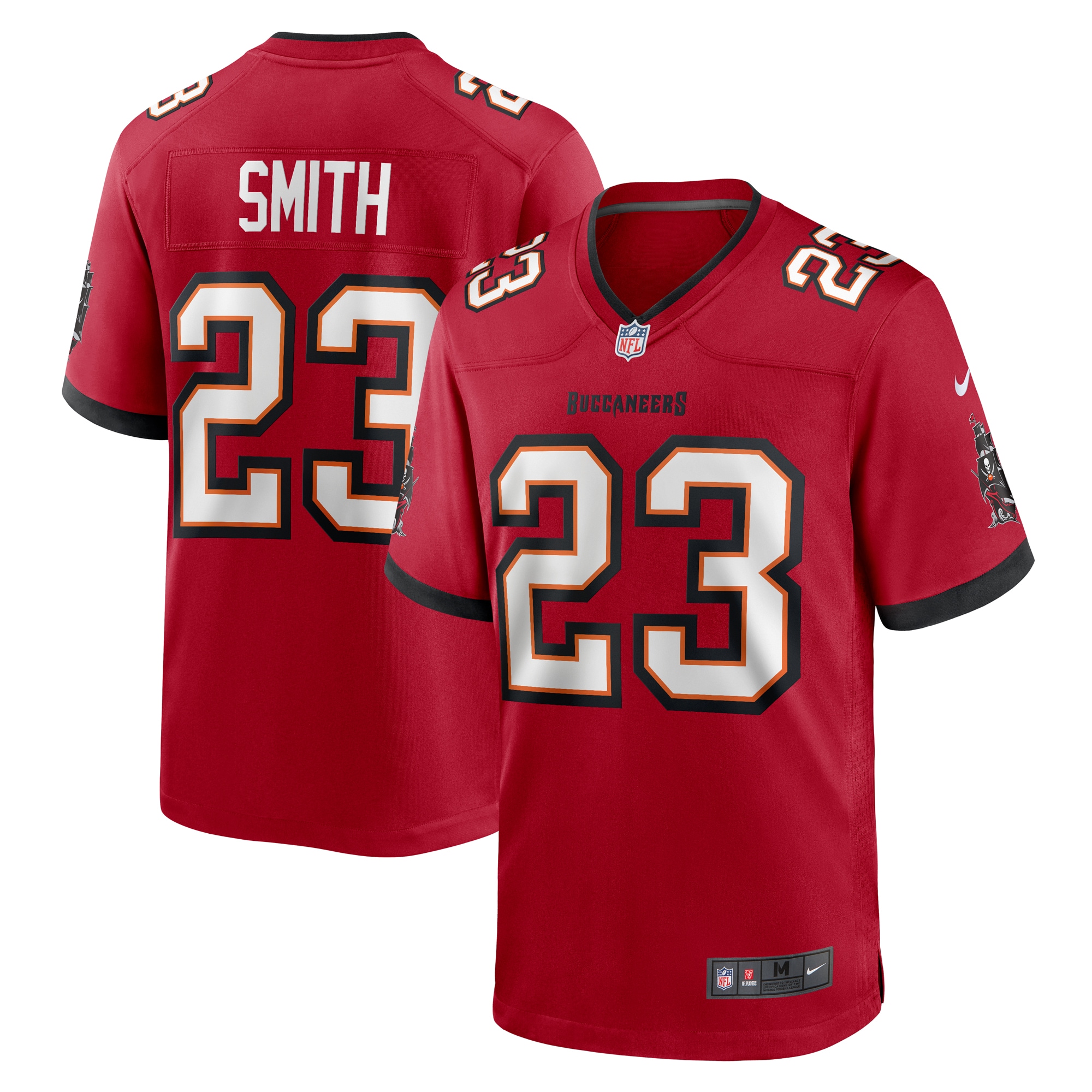 Men's Tampa Bay Buccaneers Tykee Smith Red Game Jersey JS6380 nicesnker