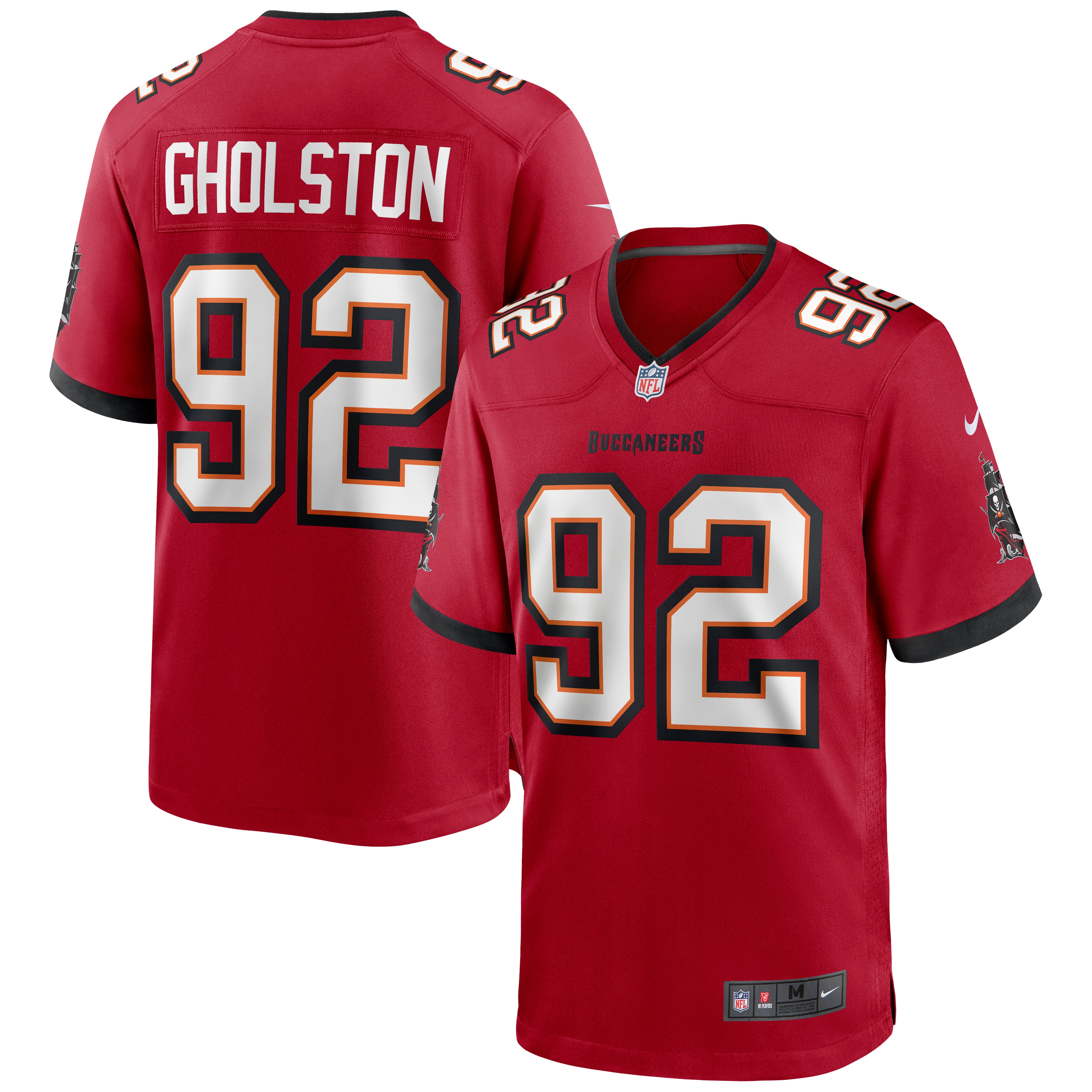 Men's Tampa Bay Buccaneers William Gholston Red Game Jersey JS2307 nicesnker