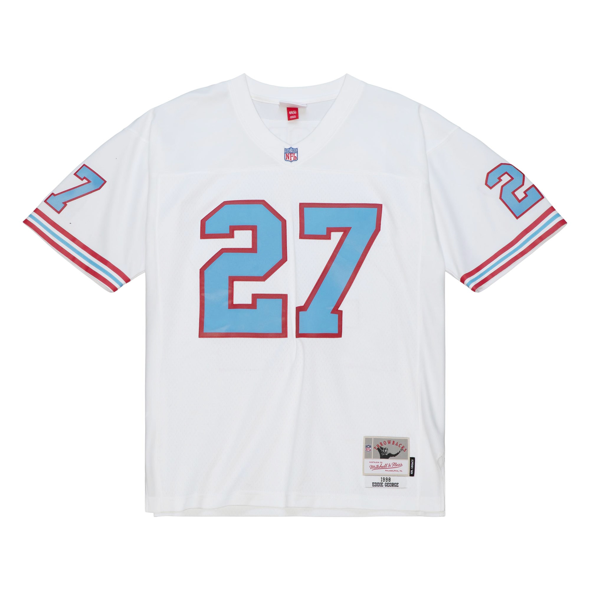 Alternative view of Men's Tennessee Oilers Eddie George Mitchell & Ness White Legacy Jersey JS1624 nicesnker