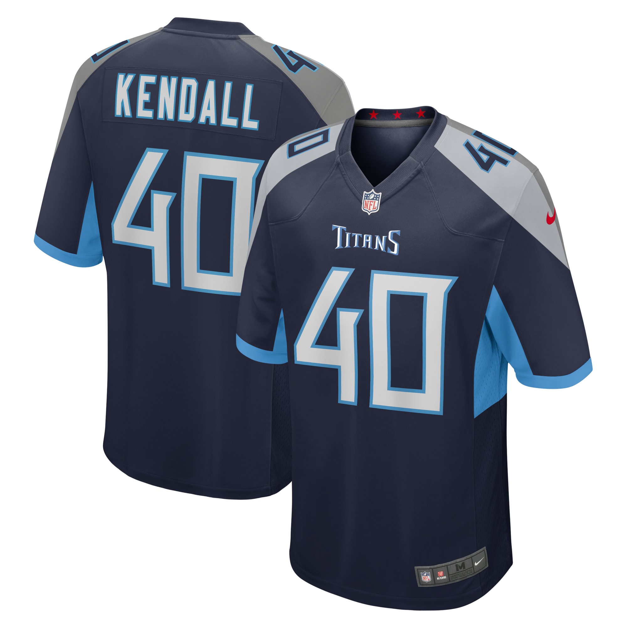 Men's Tennessee Titans Anthony Kendall Navy Team Game Jersey JS2945 nicesnker