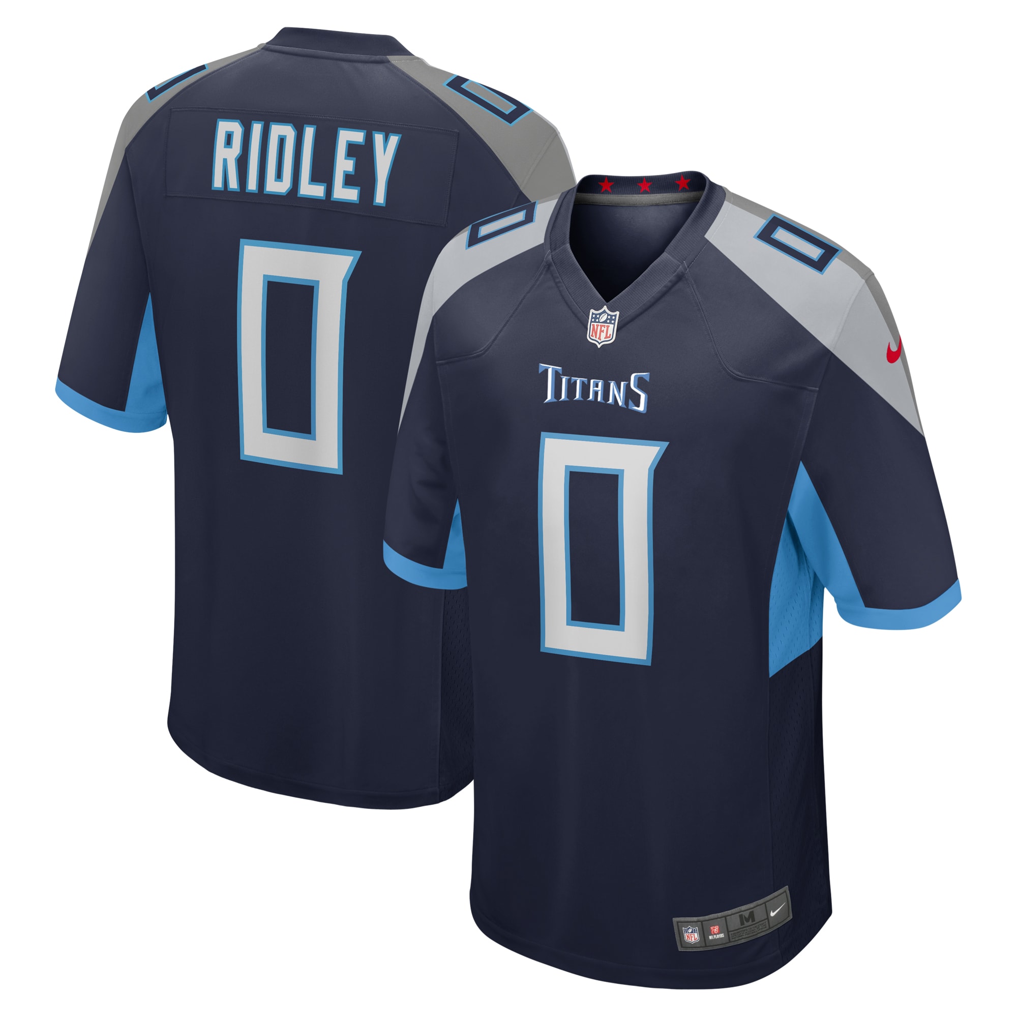 Men's Tennessee Titans Calvin Ridley Navy Game Player Jersey JS1680 nicesnker