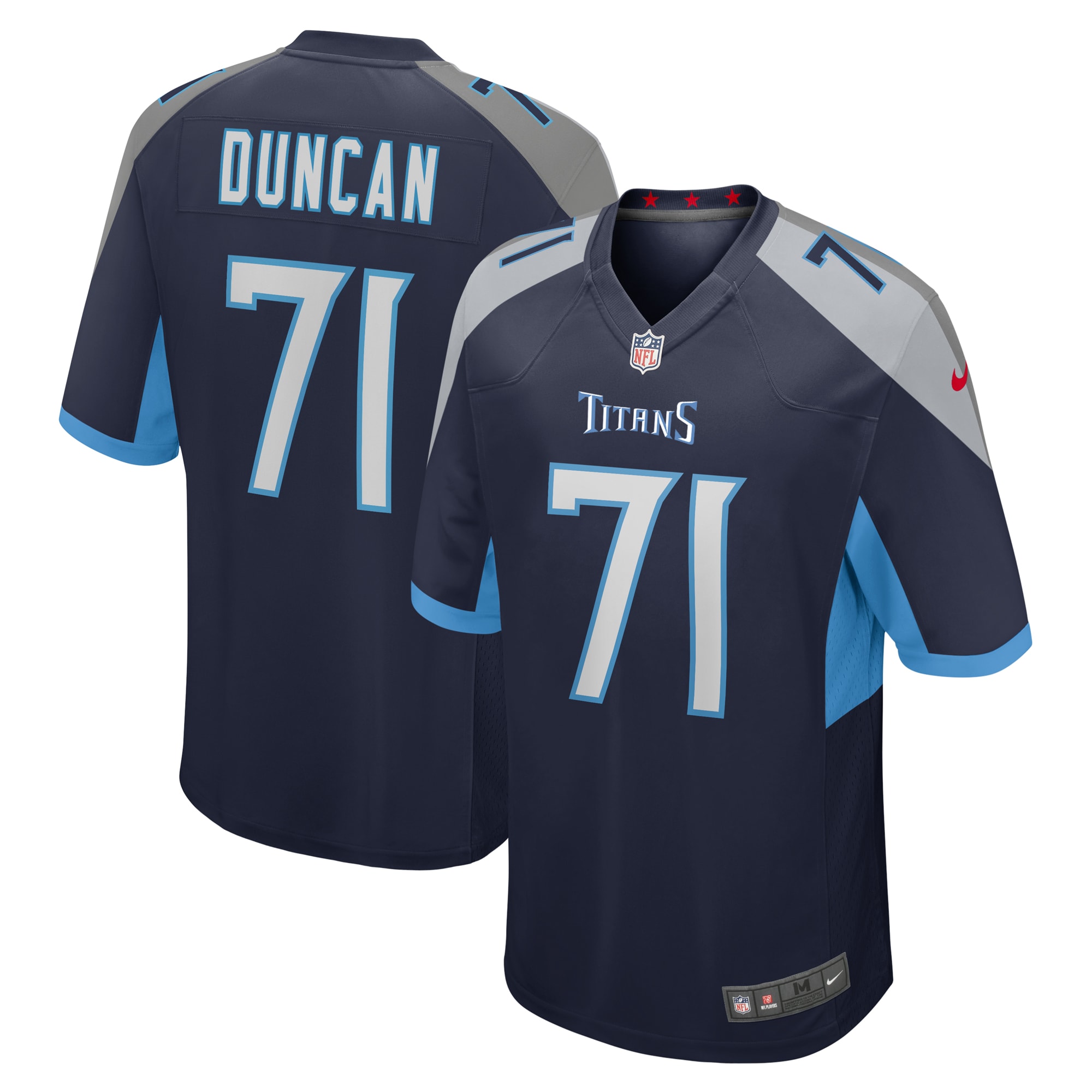 Men's Tennessee Titans Jaelyn Duncan Navy Game Jersey JS2789 nicesnker