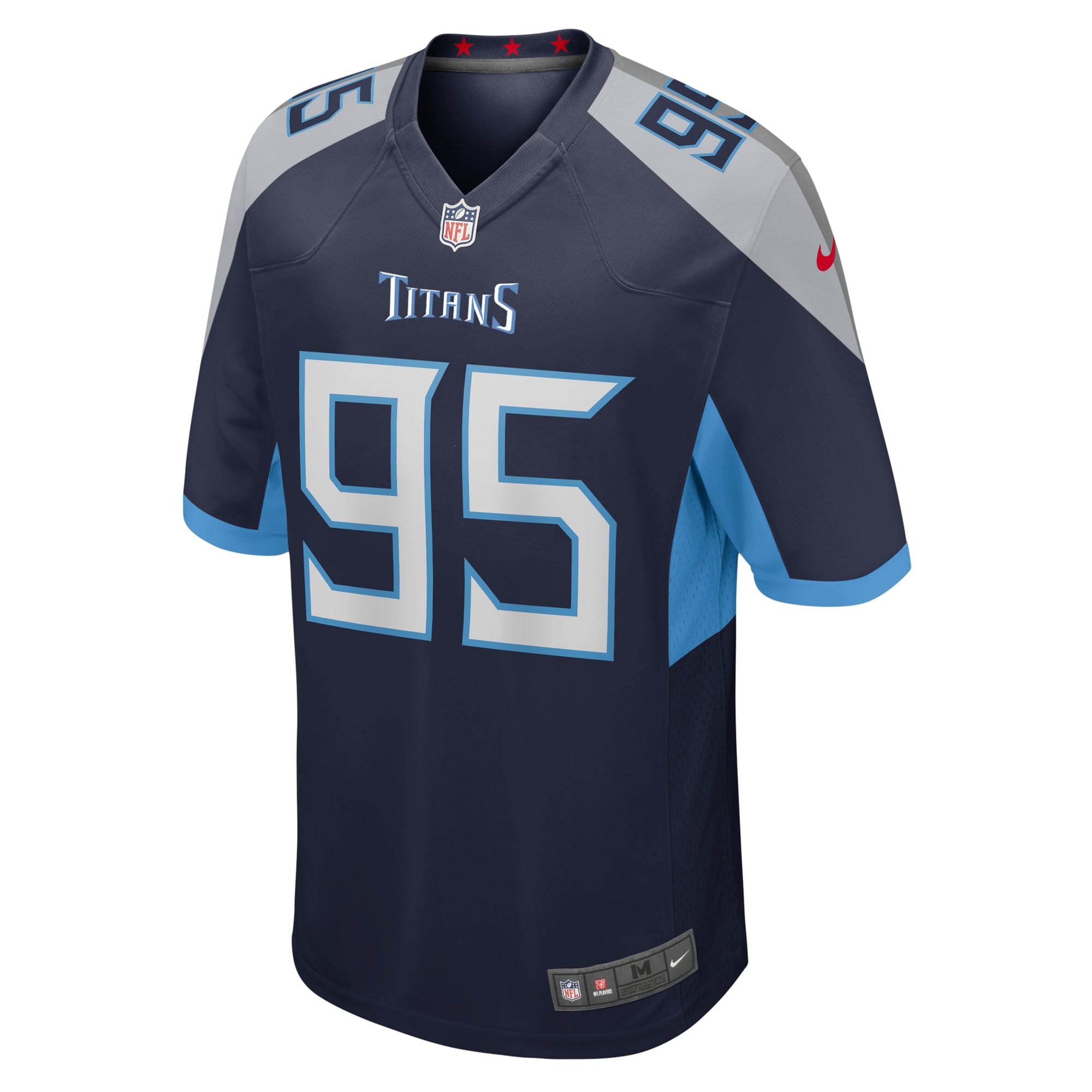 Alternative view of Men's Tennessee Titans Kyle Peko Navy Team Game Jersey JS5525 nicesnker