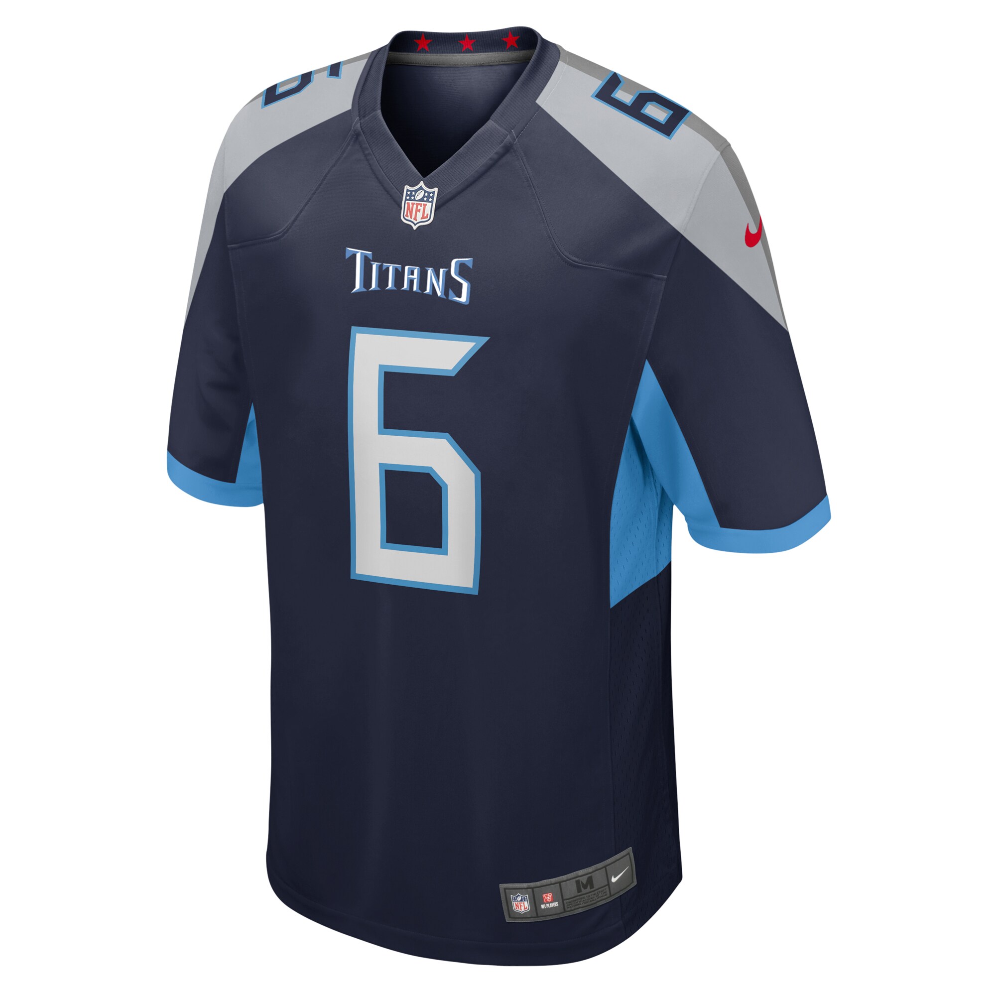Alternative view of Men's Tennessee Titans Nick Folk Navy Team Game Jersey JS6033 nicesnker