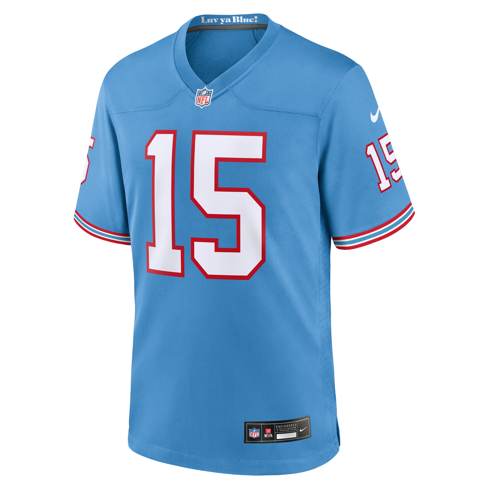 Alternative view of Men's Tennessee Titans Nick Westbrook-Ikhine Light Blue Oilers Throwback Player Game Jersey JS7096 nicesnker