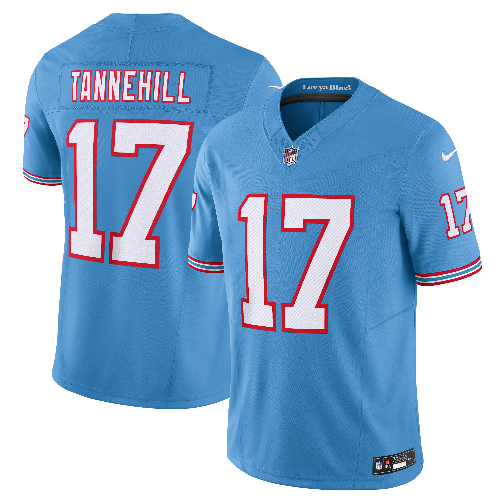 Men's Tennessee Titans Ryan Tannehill Light Blue Vapor F.U.S.E. Limited Jersey JS7809 nicesnker