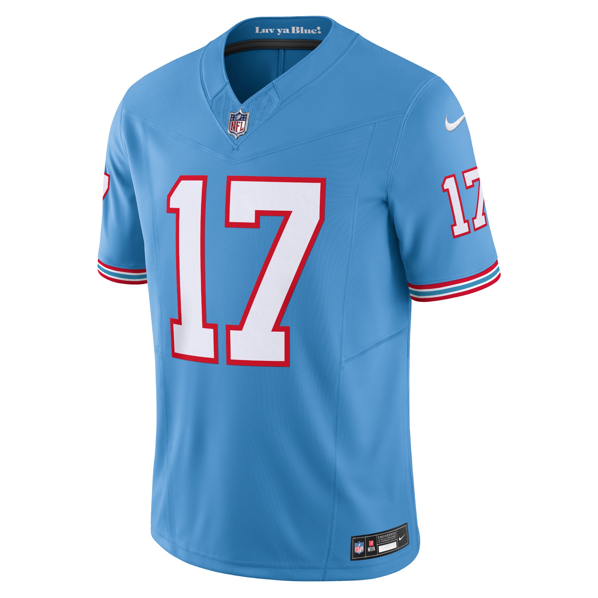 Alternative view of Men's Tennessee Titans Ryan Tannehill Light Blue Vapor F.U.S.E. Limited Jersey JS7809 nicesnker