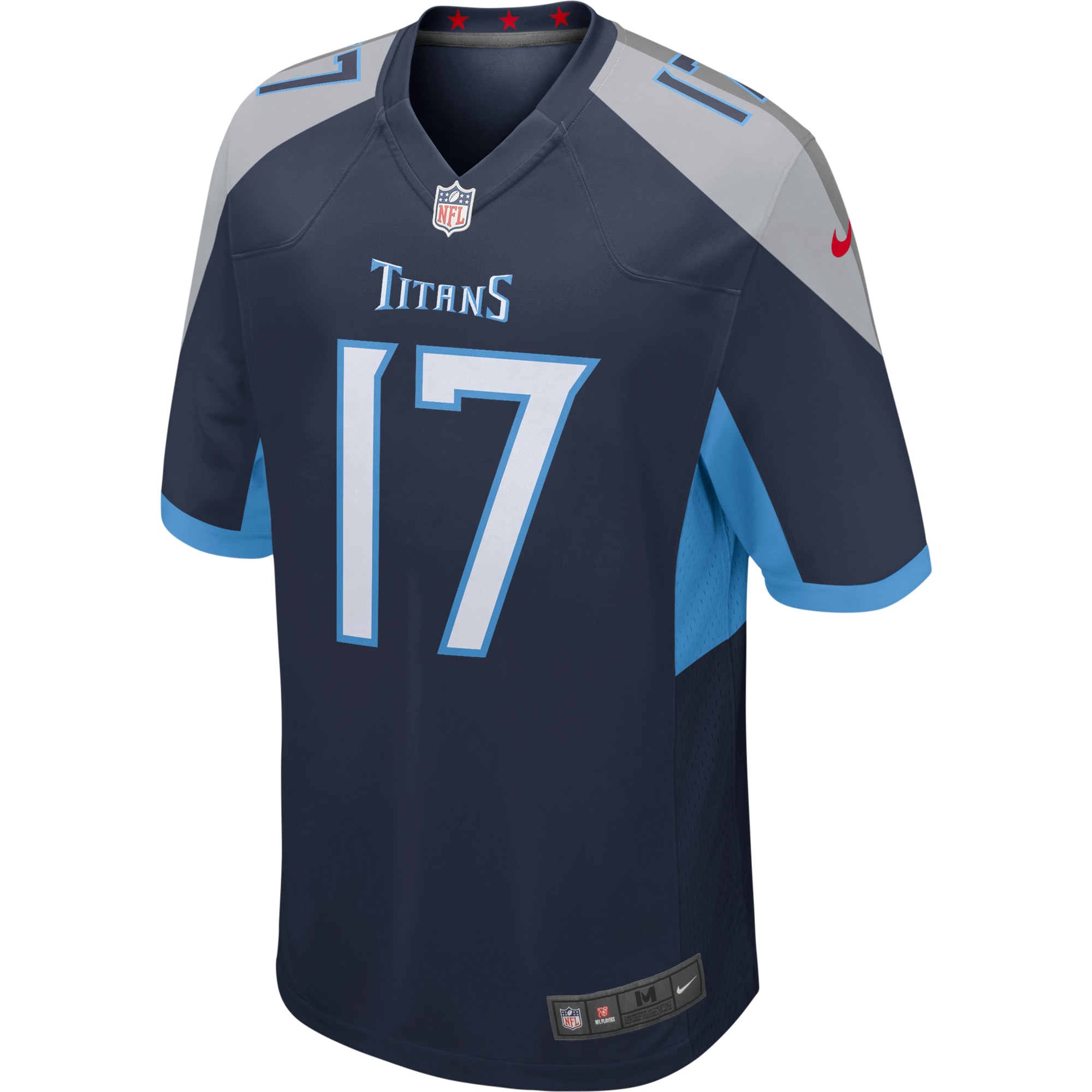 Alternative view of Men's Tennessee Titans Ryan Tannehill Navy Game Player Jersey JS6184 nicesnker