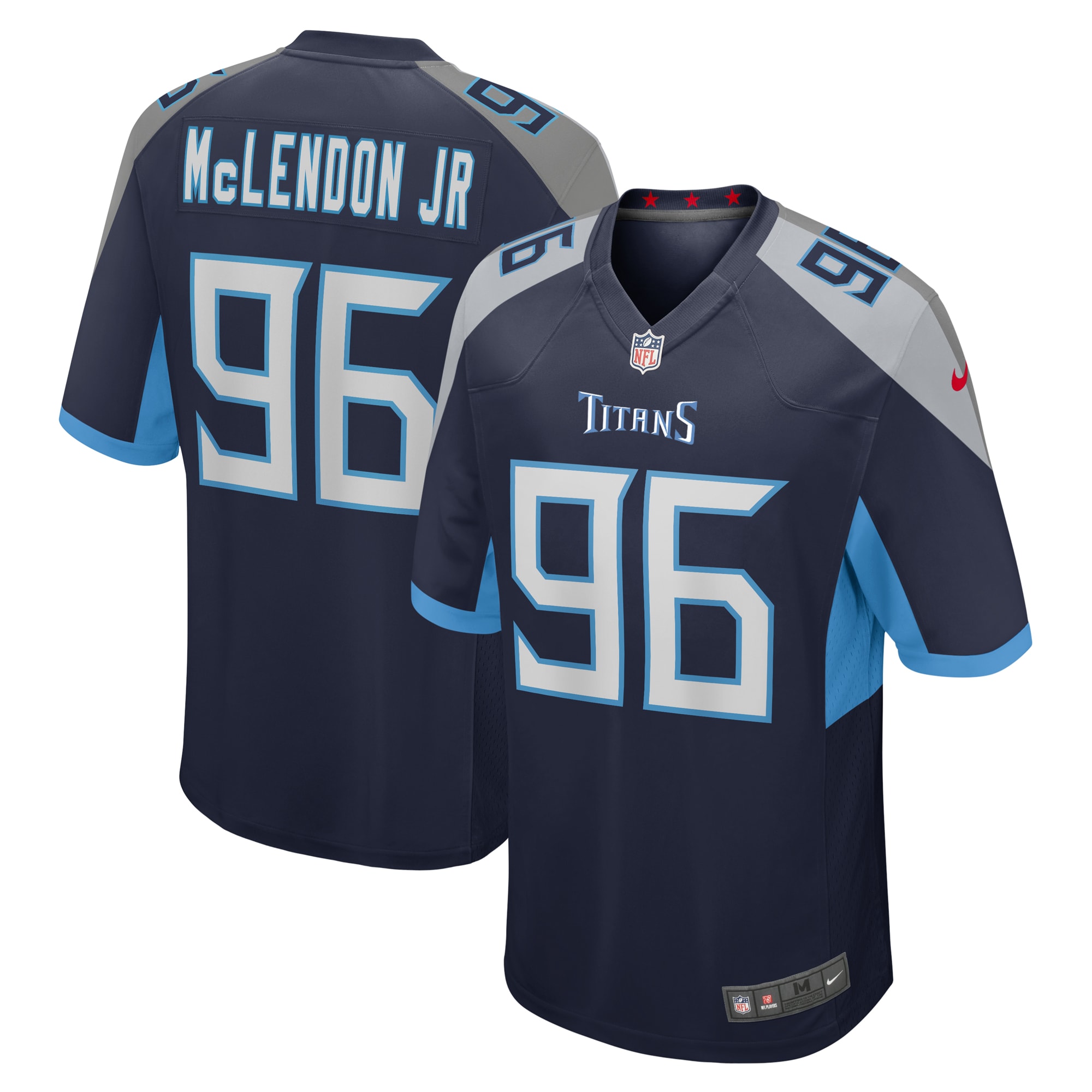 Men's Tennessee Titans TK McLendon Jr. Navy Game Jersey JS5778 nicesnker