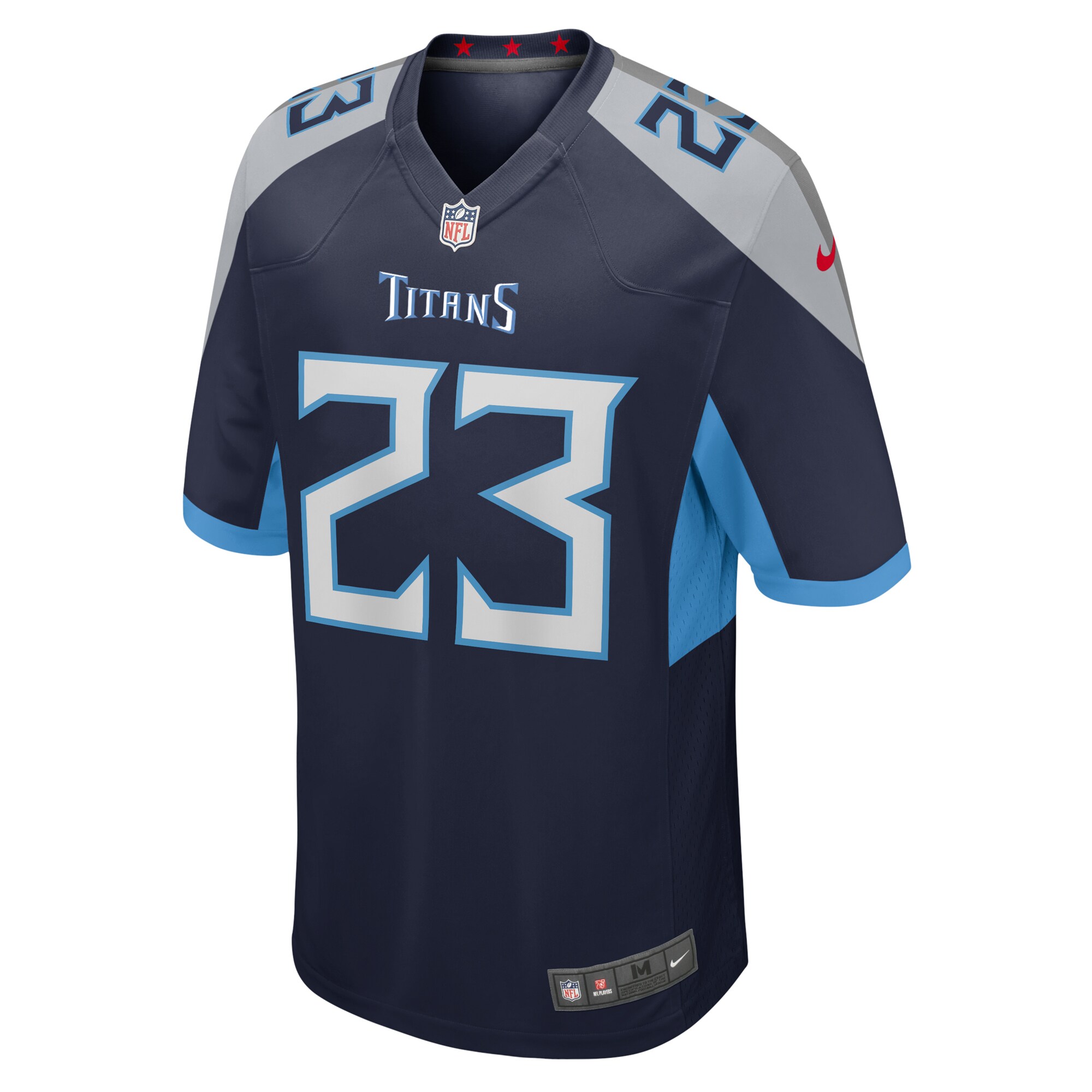 Alternative view of Men's Tennessee Titans Tre Avery Navy Team Game Jersey JS8393 nicesnker