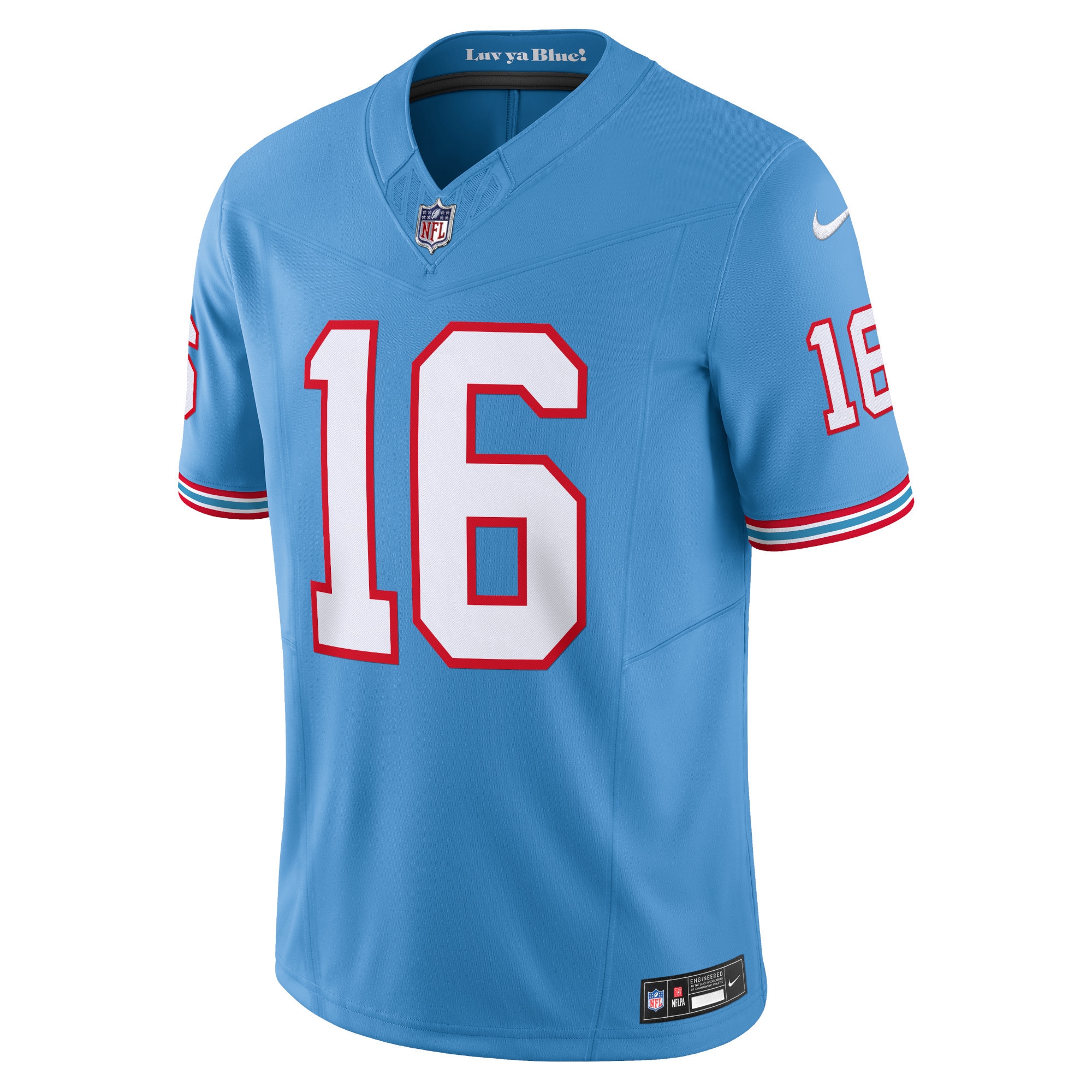Alternative view of Men's Tennessee Titans Treylon Burks Light Blue Vapor F.U.S.E. Limited Jersey JS8687 nicesnker