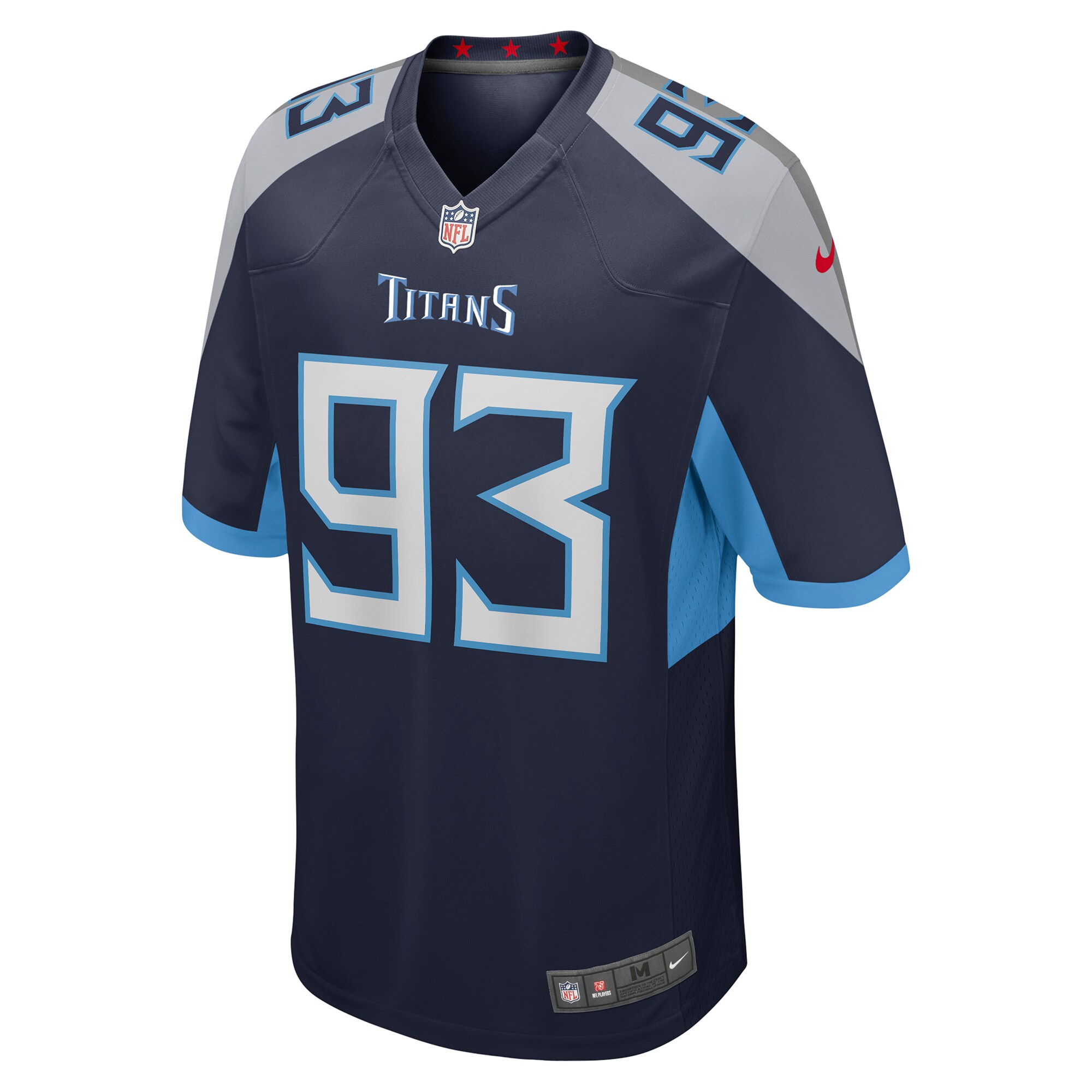 Alternative view of Men's Tennessee Titans T'Vondre Sweat Navy Team Game Jersey JS9080 nicesnker
