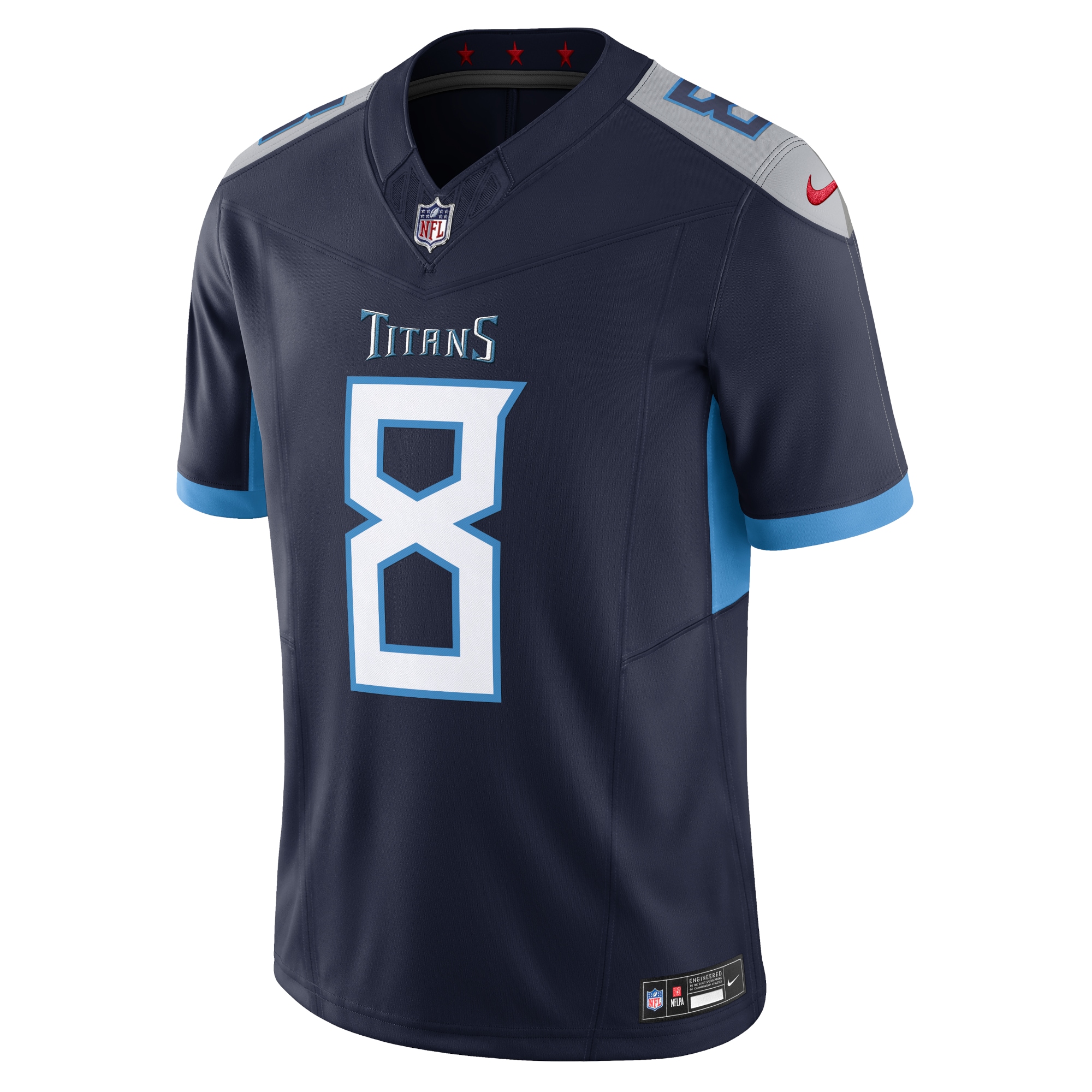 Alternative view of Men's Tennessee Titans Will Levis Navy Vapor F.U.S.E. Limited Jersey JS4331 nicesnker