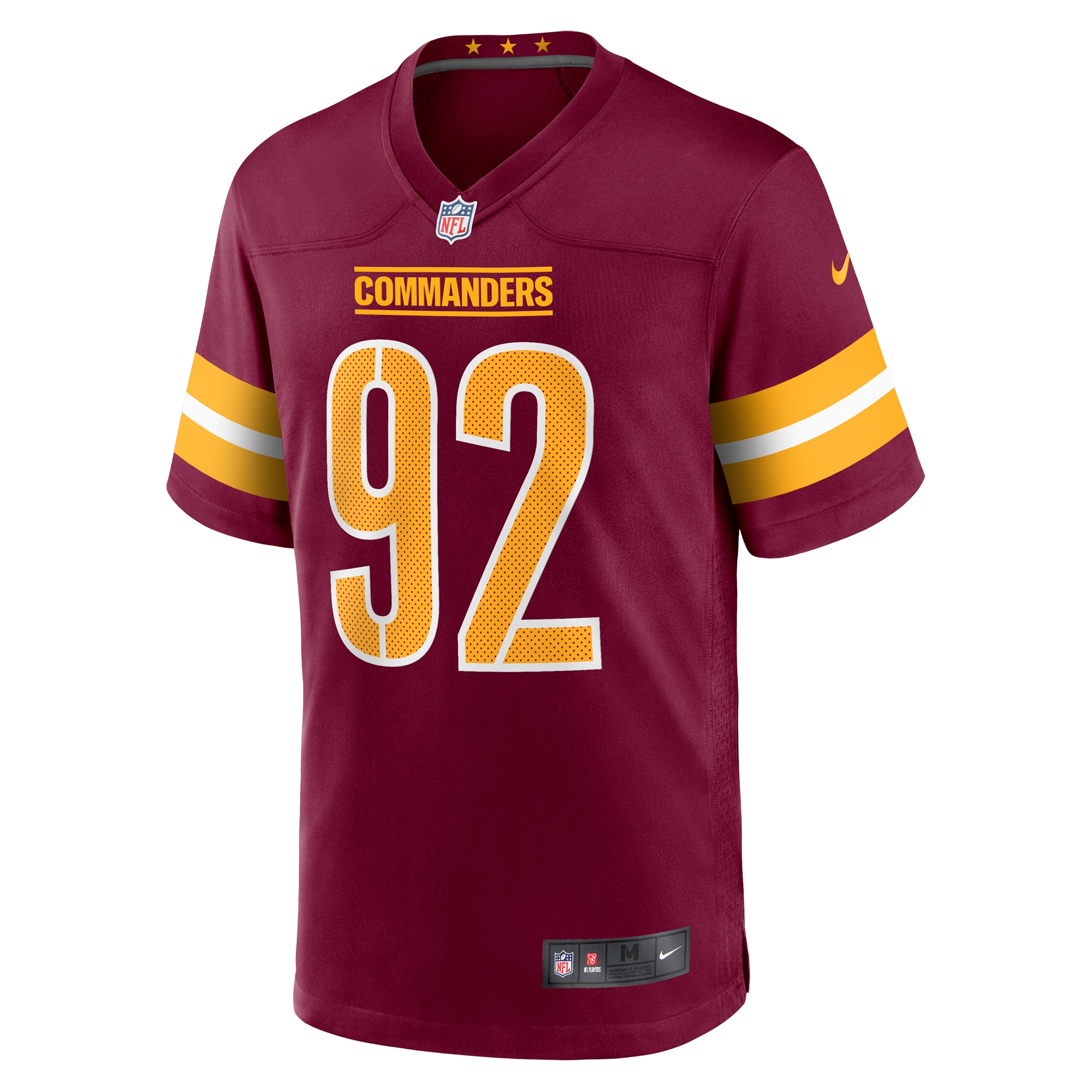 Alternative view of Men's Washington Commanders Abdullah Anderson Burgundy Game Player Jersey JS5279 nicesnker