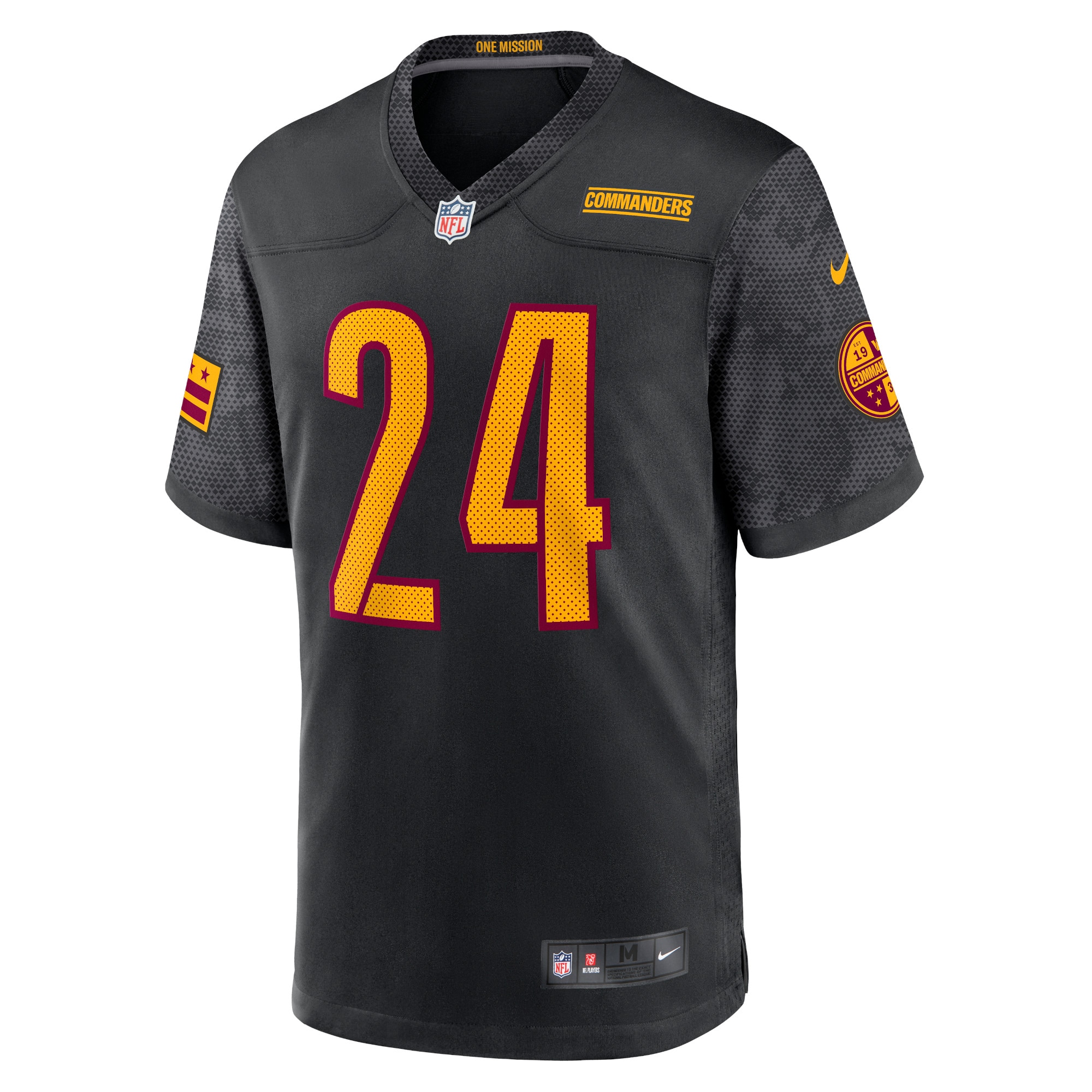 Alternative view of Men's Washington Commanders Antonio Gibson Black Alternate Game Player Jersey JS4259 nicesnker