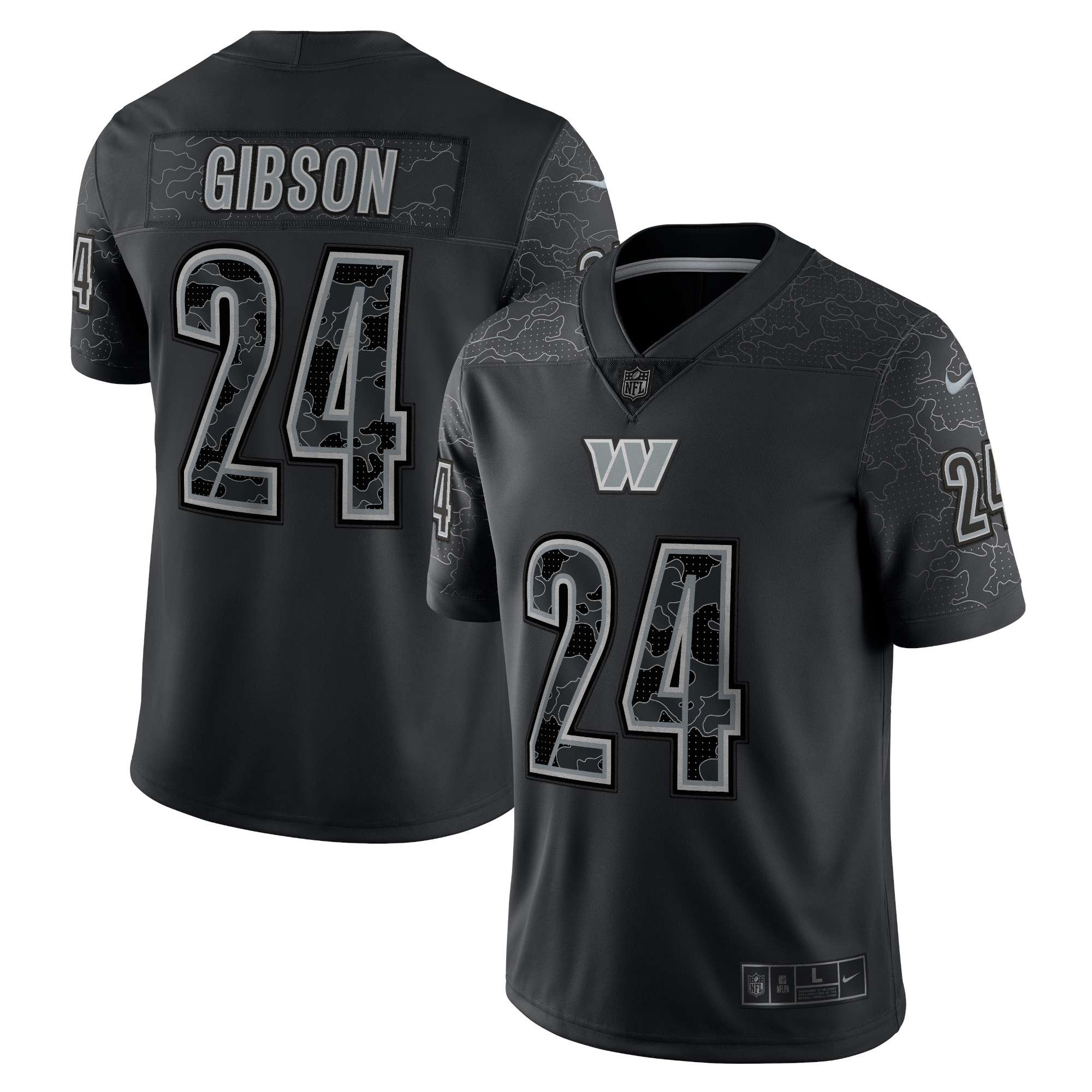 Men's Washington Commanders Antonio Gibson Black RFLCTV Limited Jersey JS6699 nicesnker