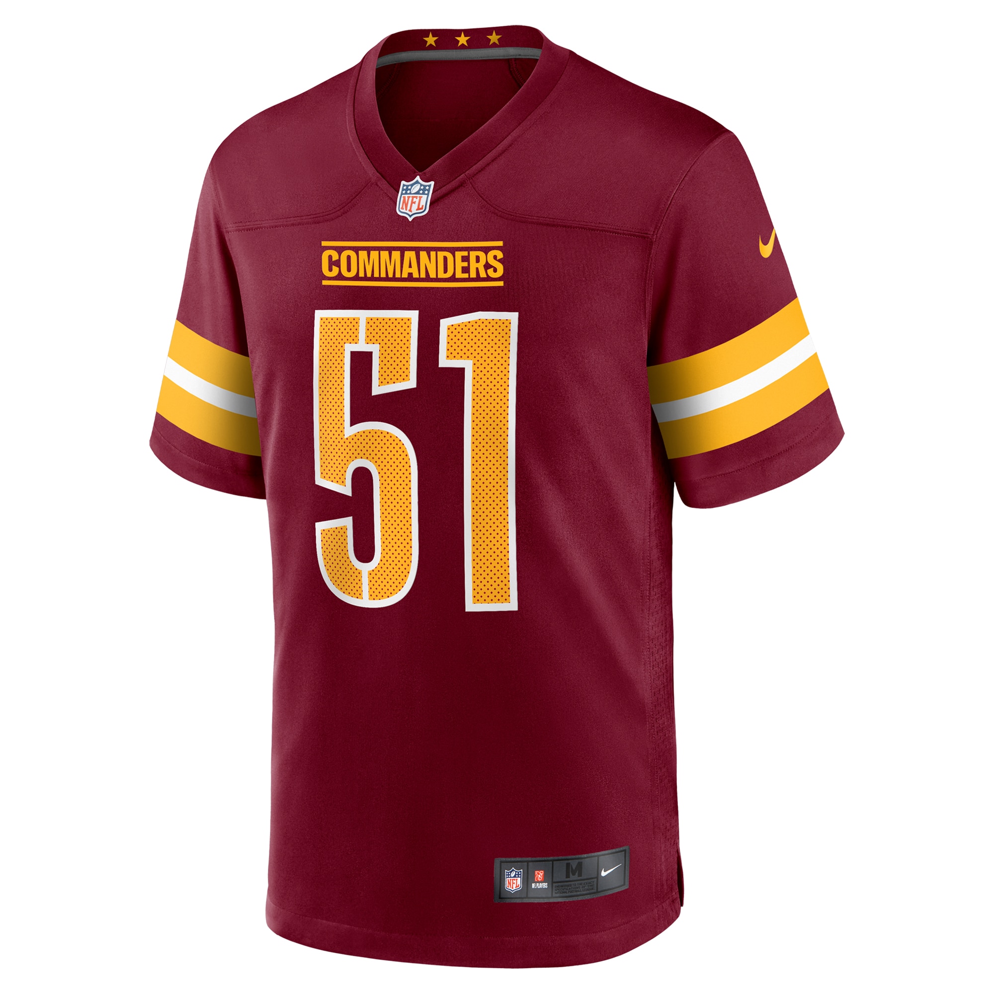 Alternative view of Men's Washington Commanders Bobby Hart Burgundy Game Jersey JS3419 nicesnker