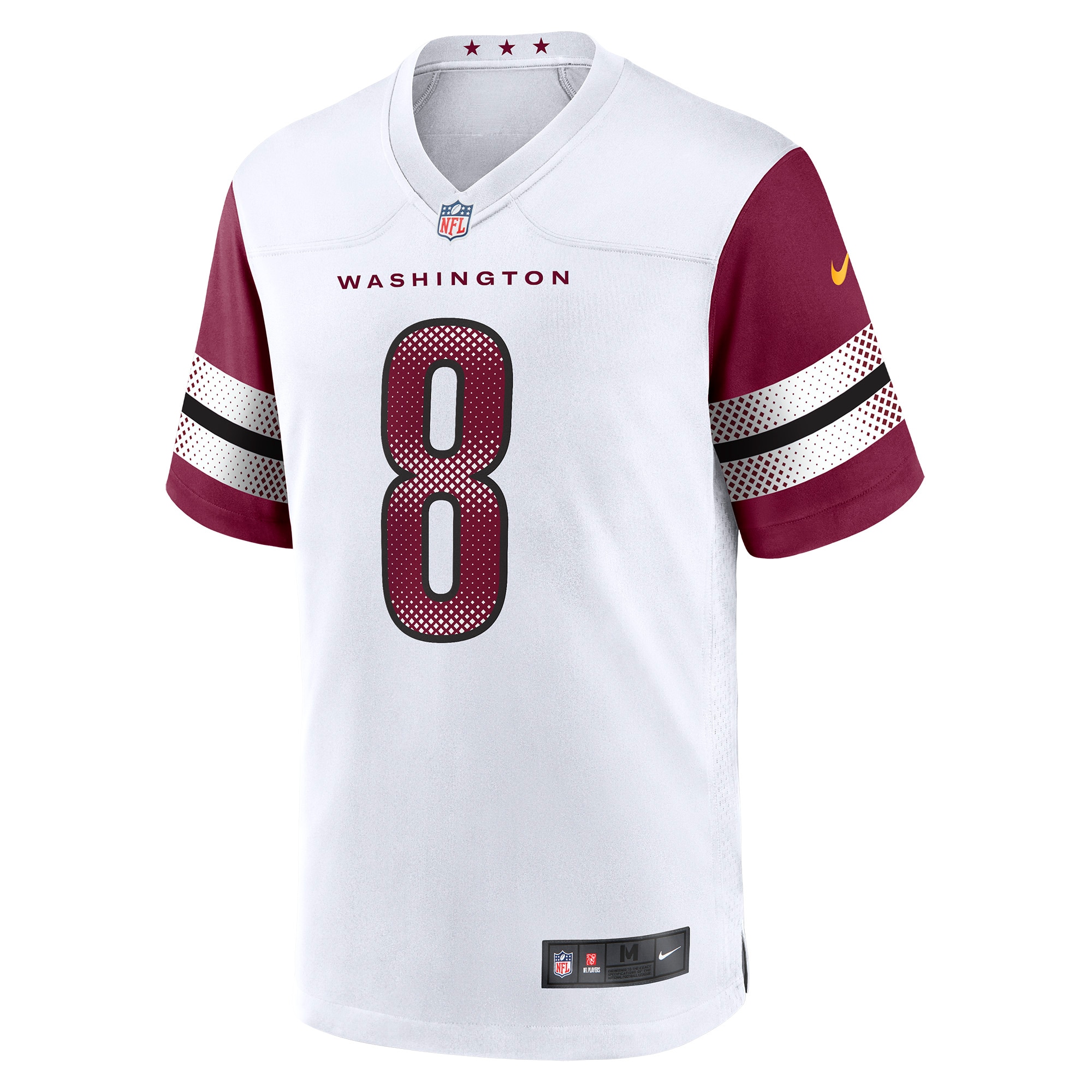 Alternative view of Men's Washington Commanders Brian Robinson Jr. White Away Game Player Jersey JS1324 nicesnker