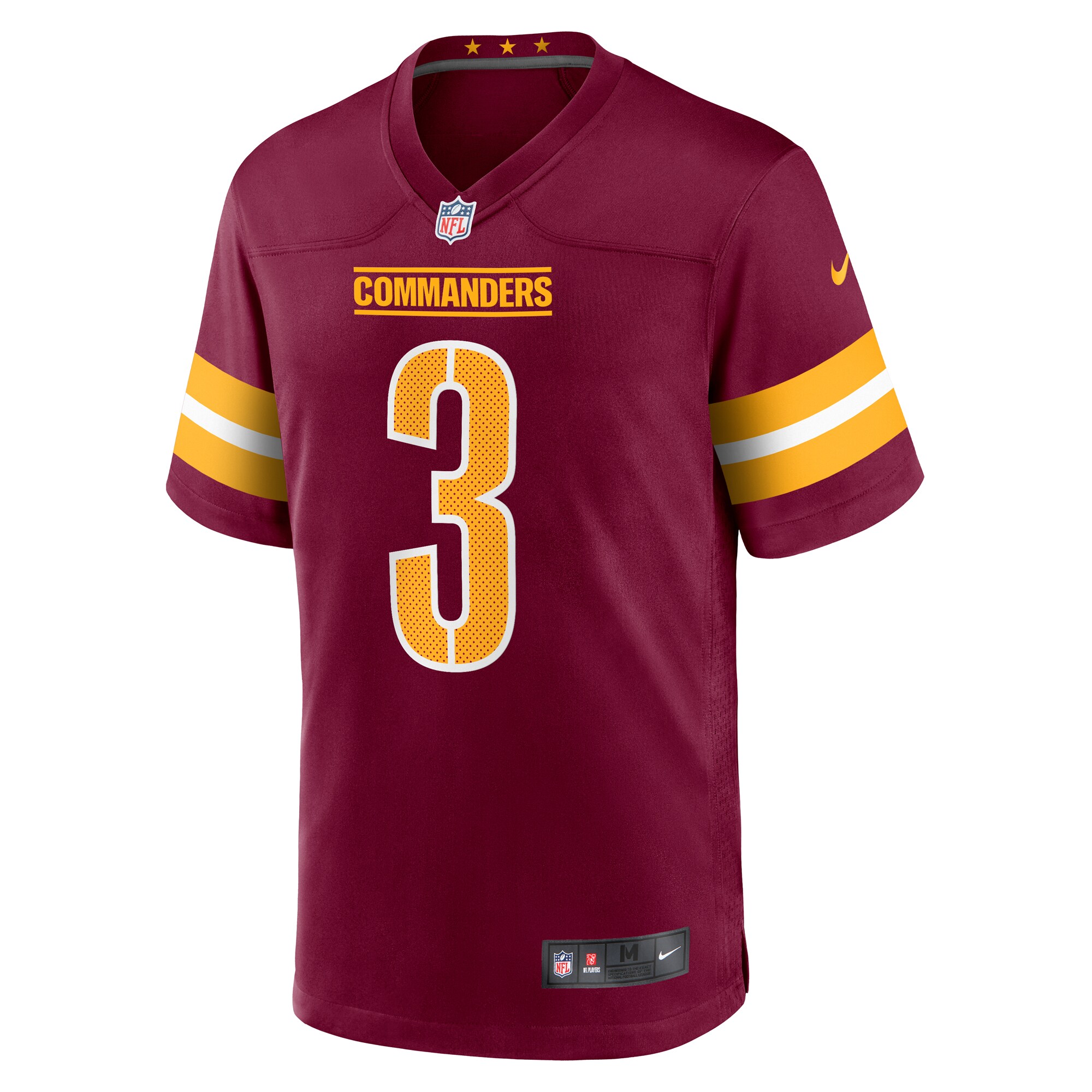 Alternative view of Men's Washington Commanders Cade York Burgundy Game Jersey JS5844 nicesnker