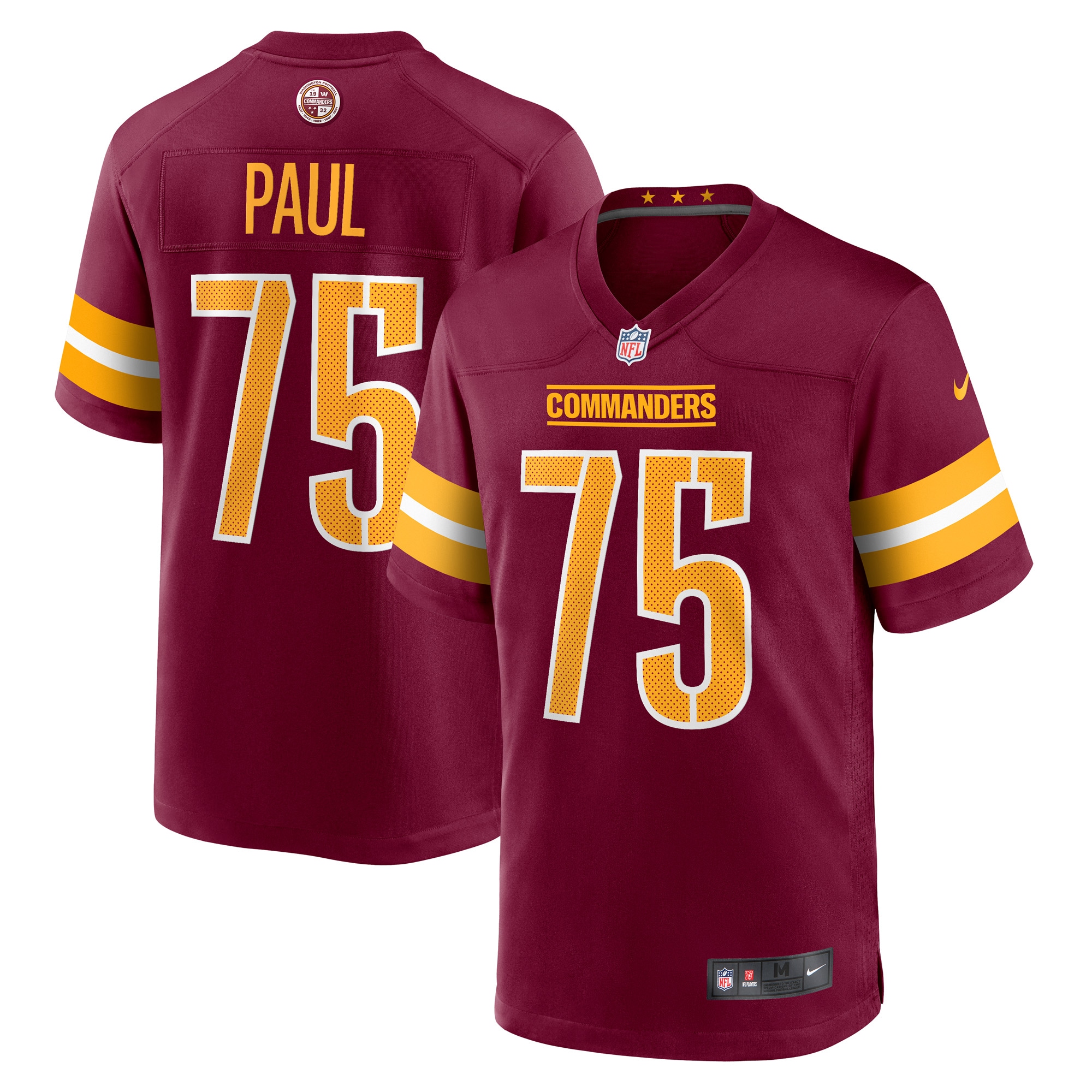 Men's Washington Commanders Chris Paul Burgundy Player Game Jersey JS4120 nicesnker