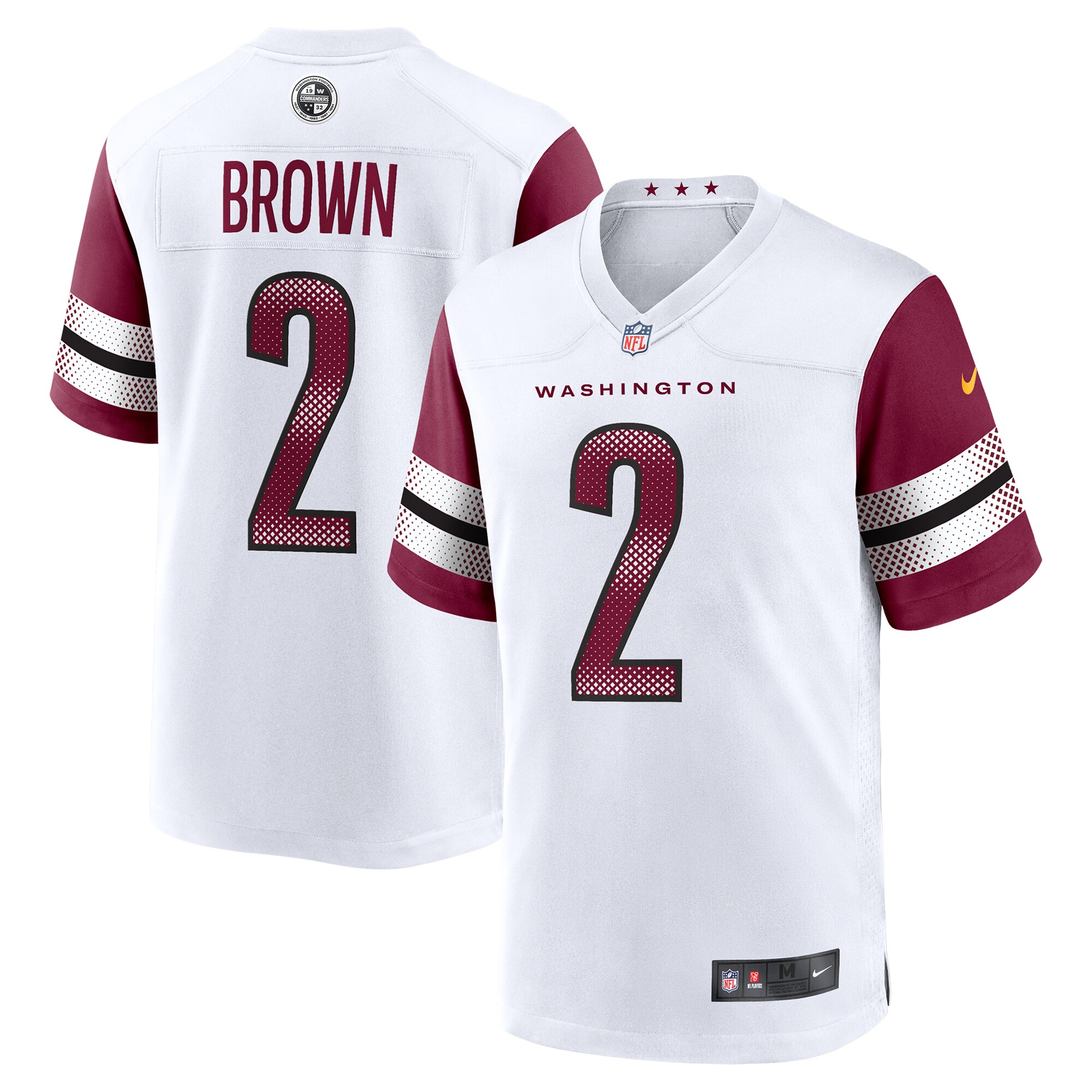 Men's Washington Commanders Dyami Brown White Game Jersey JS2558 nicesnker