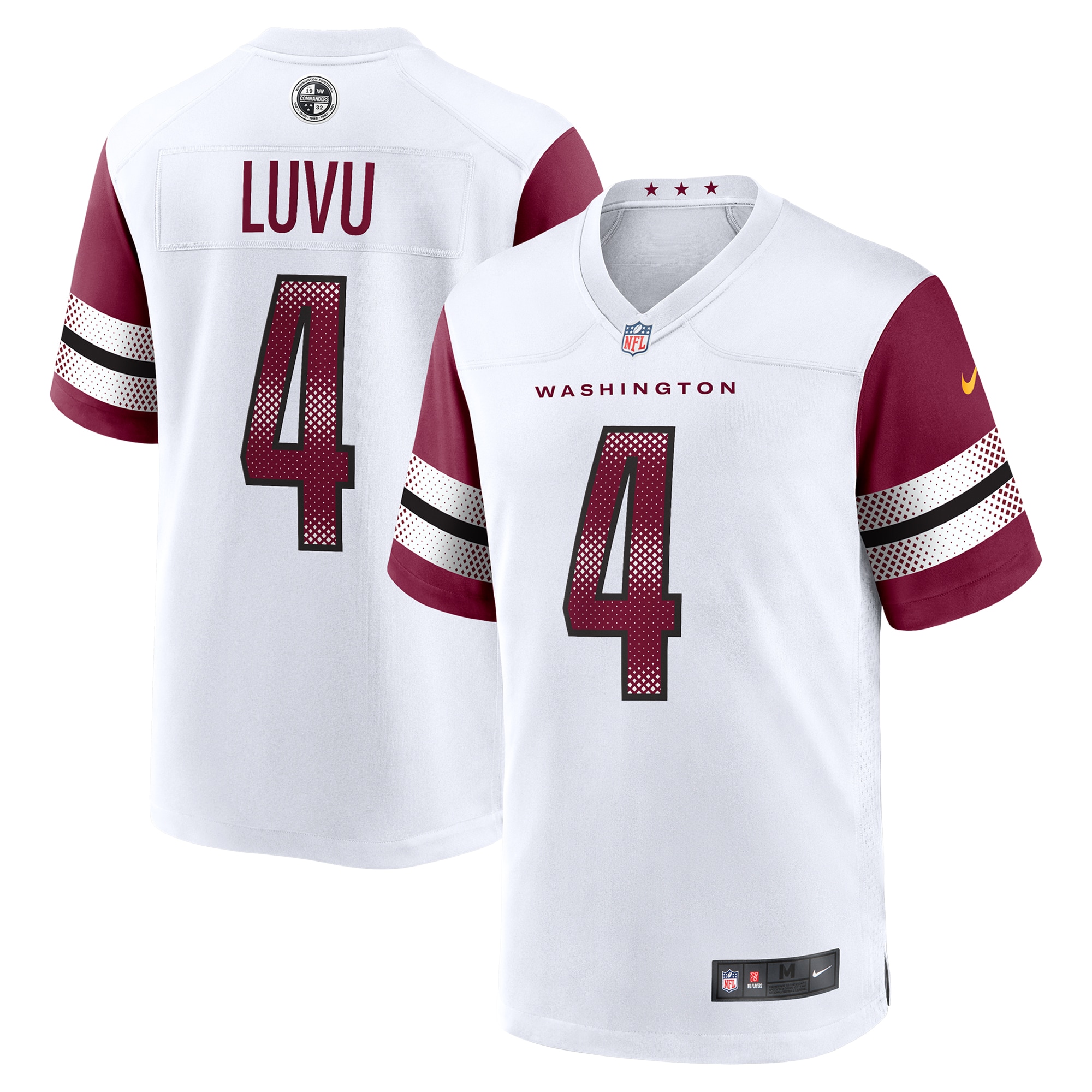 Men's Washington Commanders Frankie Luvu White Game Jersey JS7304 nicesnker