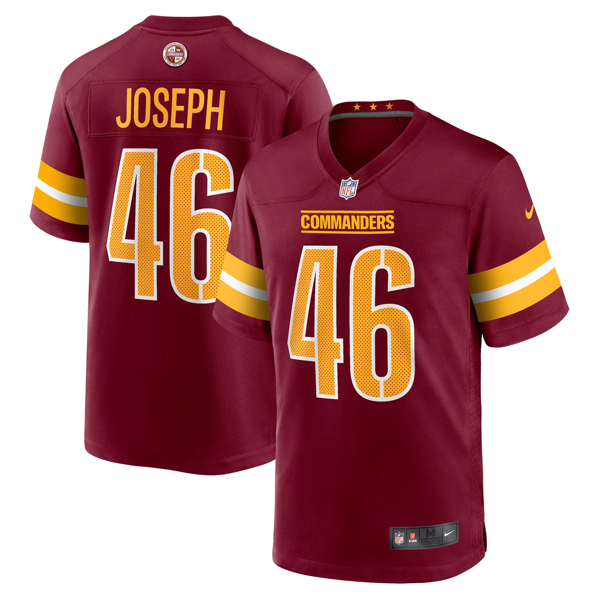 Men's Washington Commanders Greg Joseph Burgundy Team Game Jersey JS2140 nicesnker