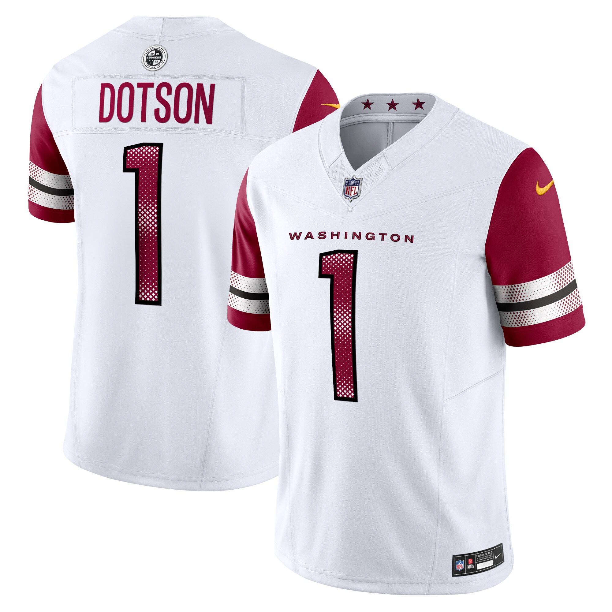 Men's Washington Commanders Jahan Dotson White Vapor F.U.S.E. Limited Jersey JS4697 nicesnker