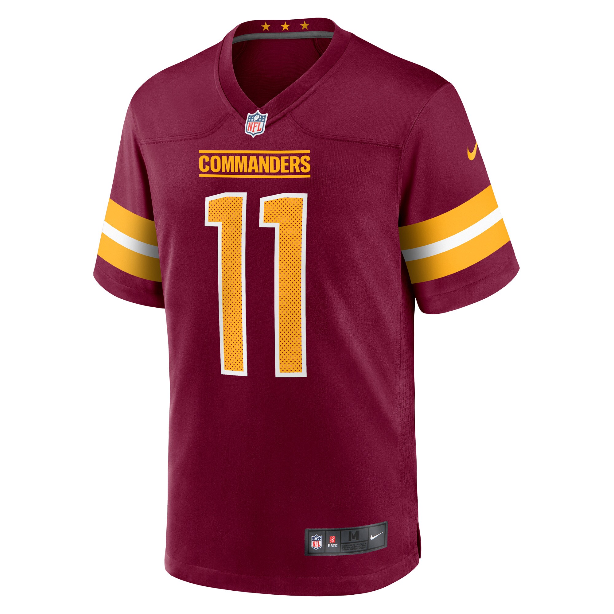 Alternative view of Men's Washington Commanders Jeremy Chinn Burgundy Game Jersey JS3776 nicesnker