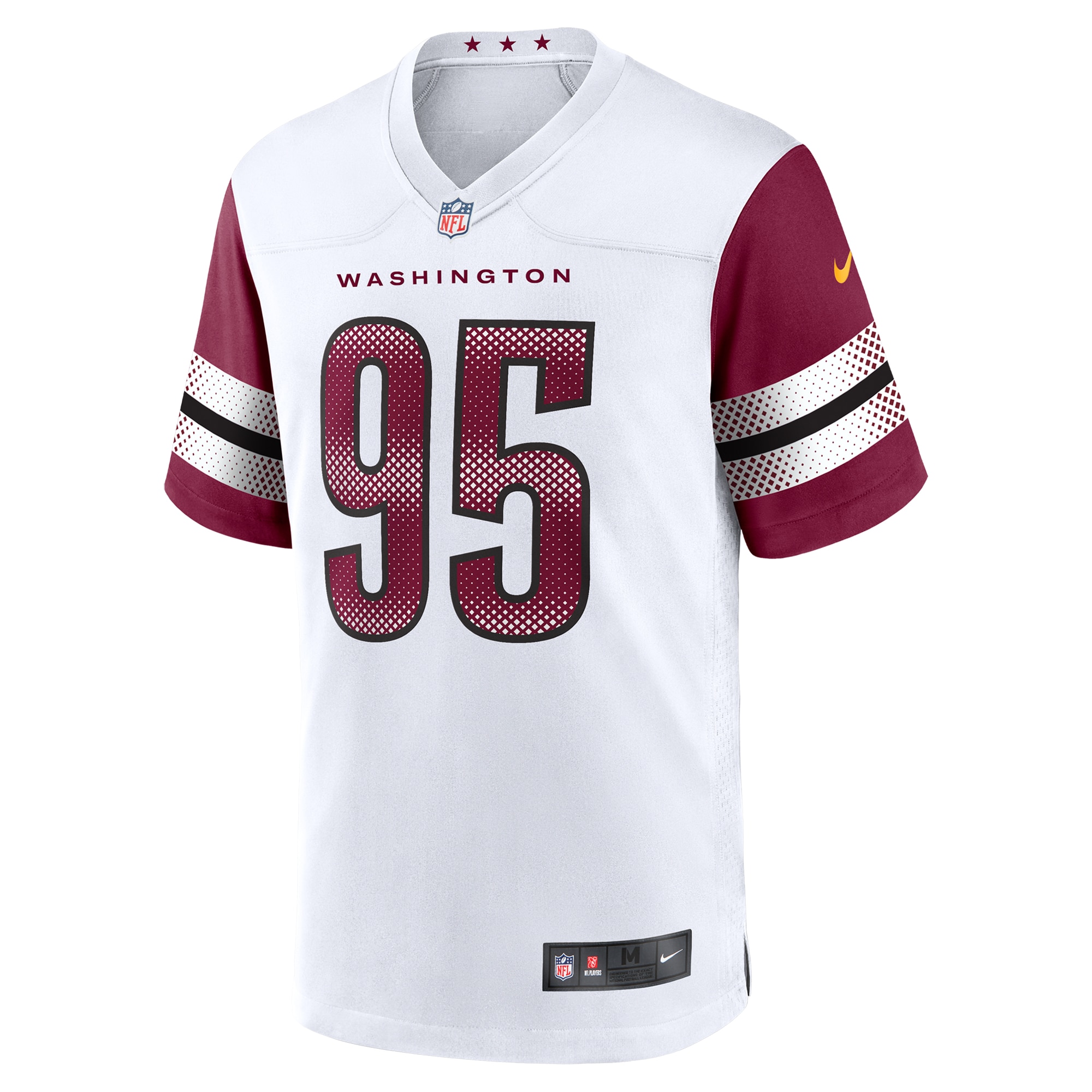 Alternative view of Men's Washington Commanders Jer'Zhan Newton White Game Jersey JS4840 nicesnker