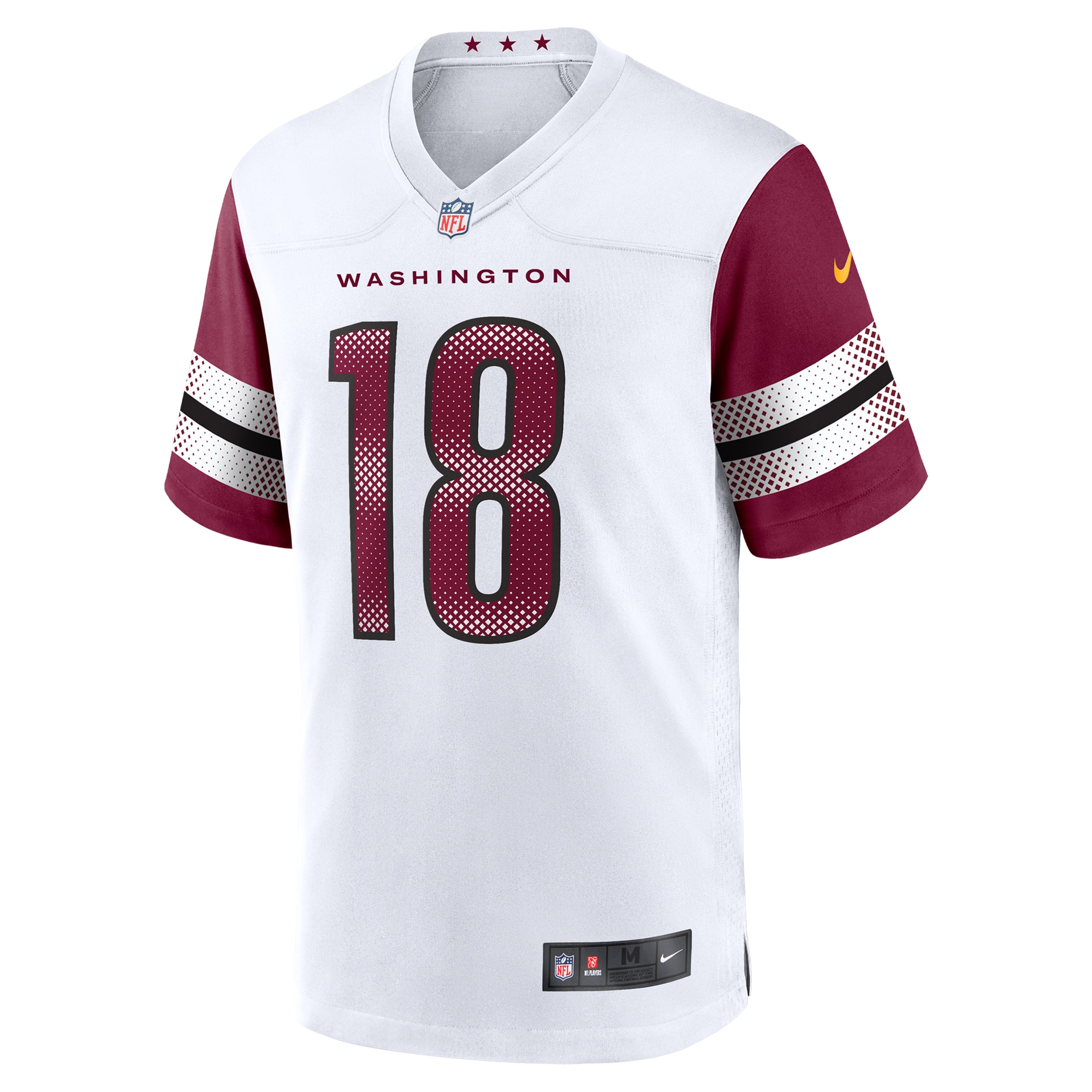 Alternative view of Men's Washington Commanders Marcus Mariota White Game Jersey JS4982 nicesnker