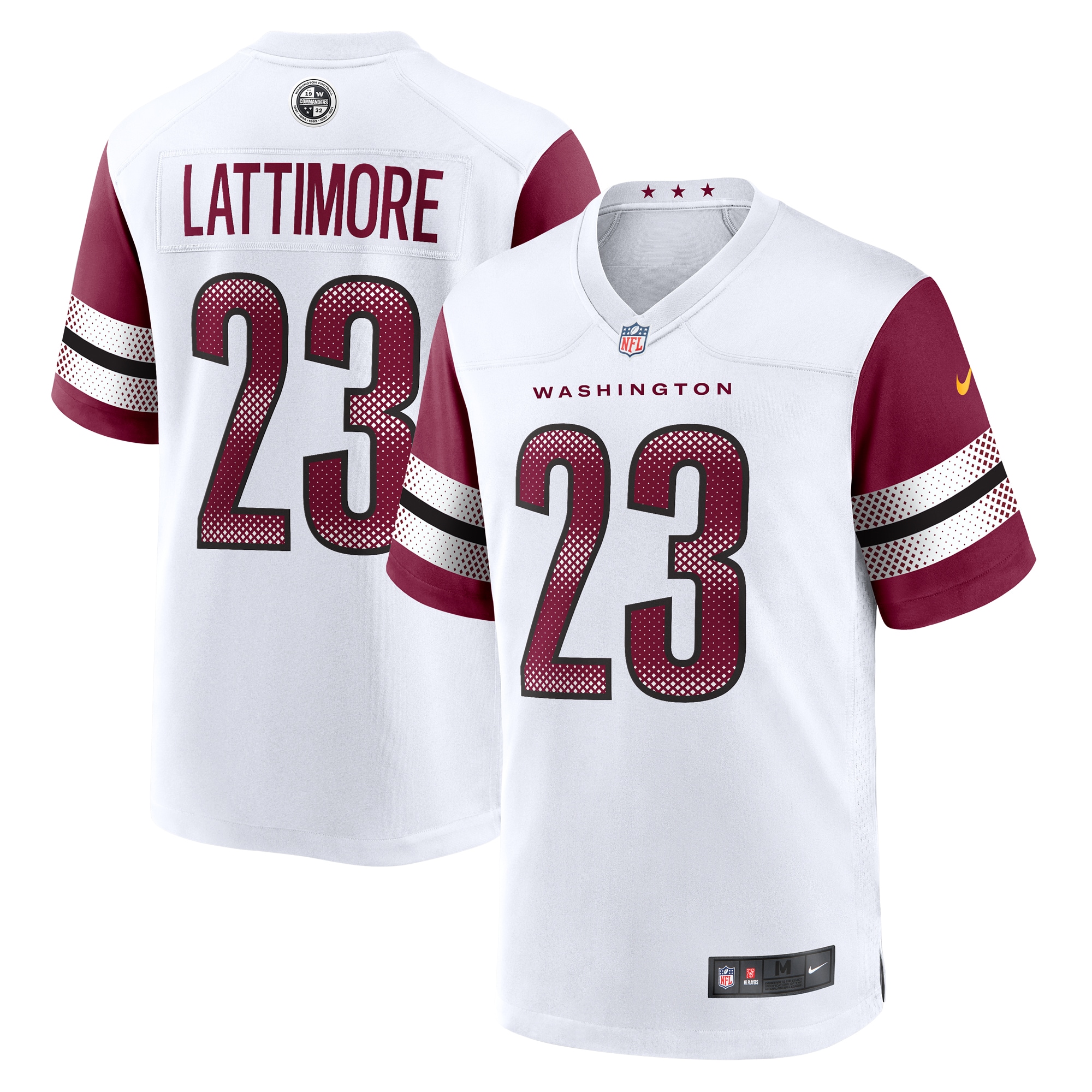 Men's Washington Commanders Marshon Lattimore White Game Jersey JS4186 nicesnker