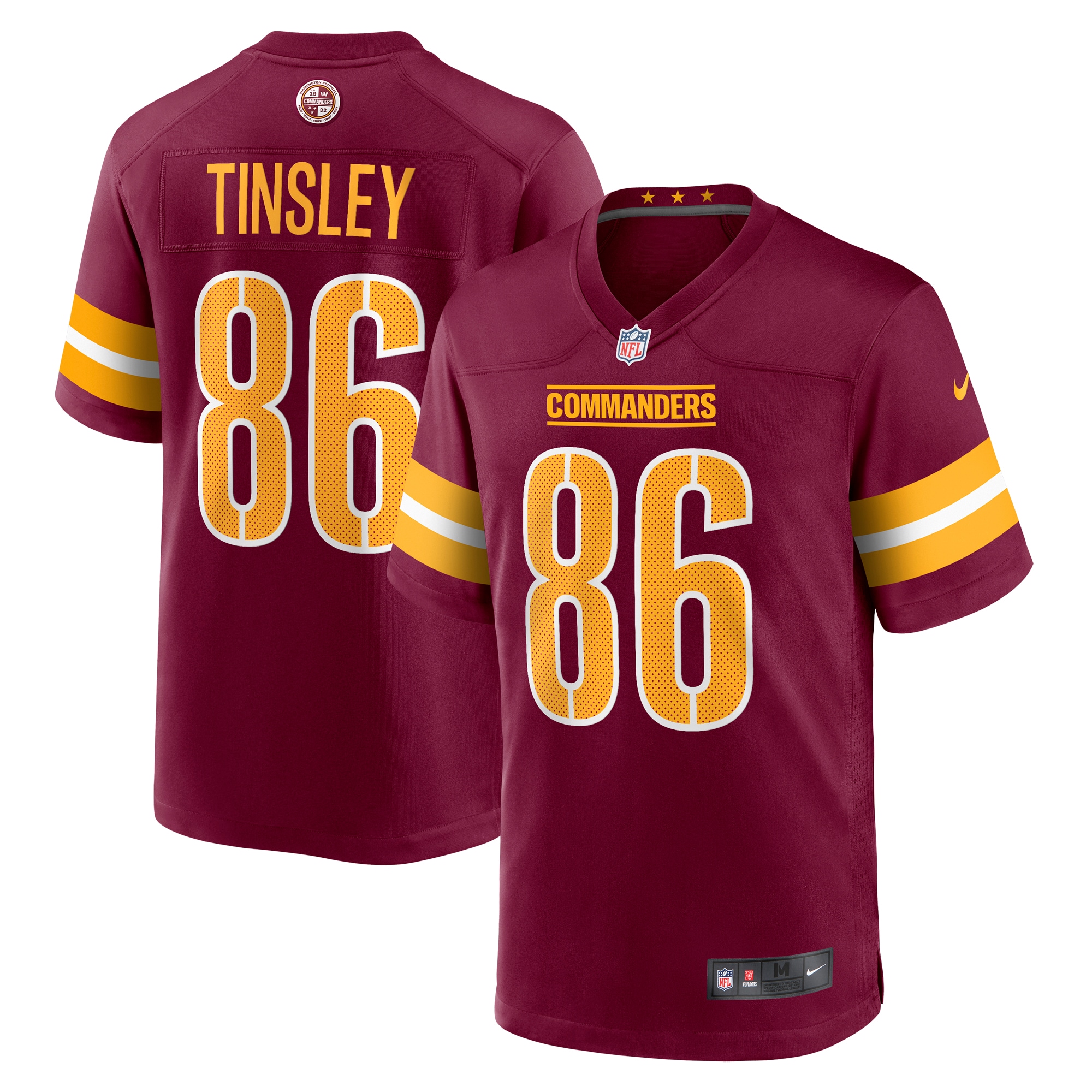 Men's Washington Commanders Mitchell Tinsley Burgundy Team Game Jersey JS6904 nicesnker