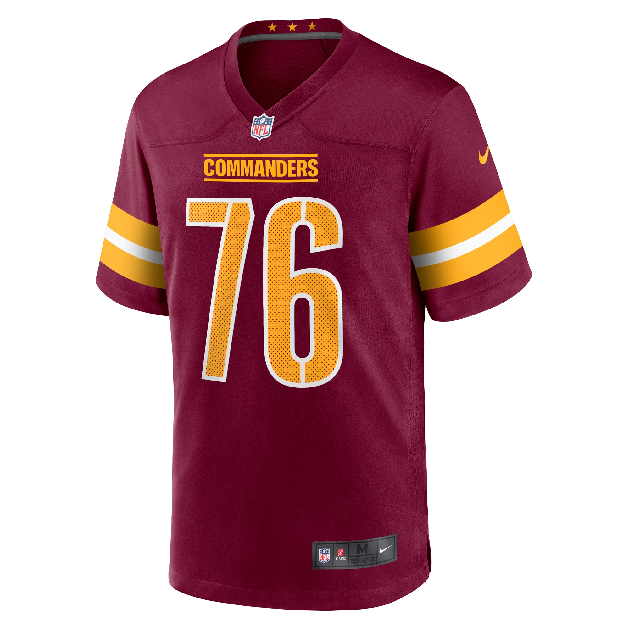 Alternative view of Men's Washington Commanders Sam Cosmi Burgundy Game Jersey JS2796 nicesnker