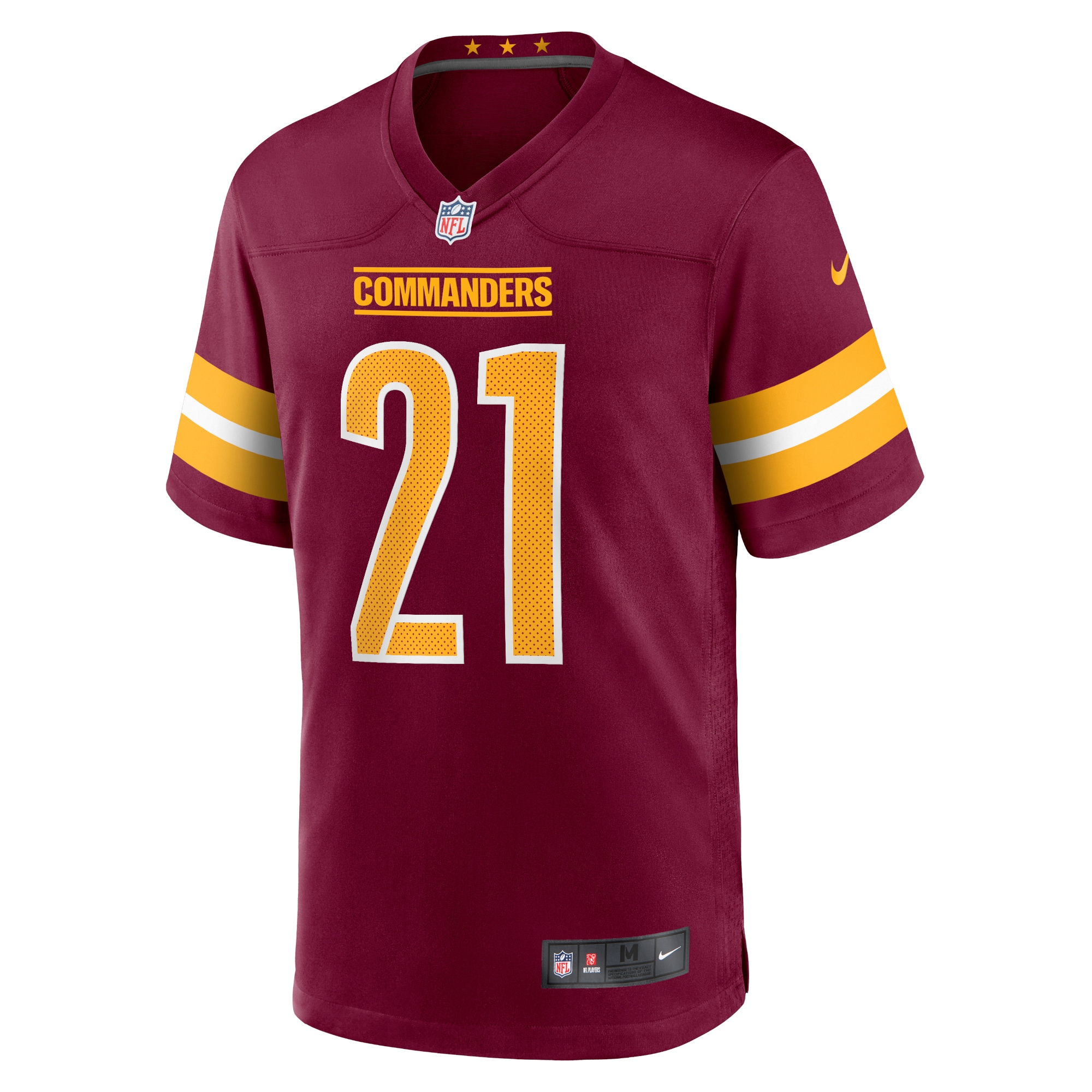 Alternative view of Men's Washington Commanders Sean Taylor Burgundy Retired Player Game Jersey JS3736 nicesnker