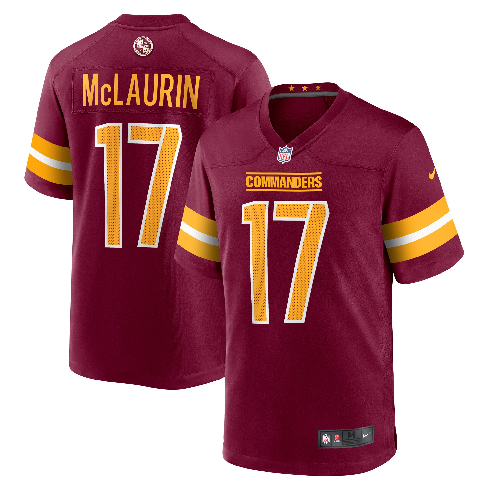 Men's Washington Commanders Terry McLaurin Burgundy Player Game Jersey JS7460 nicesnker