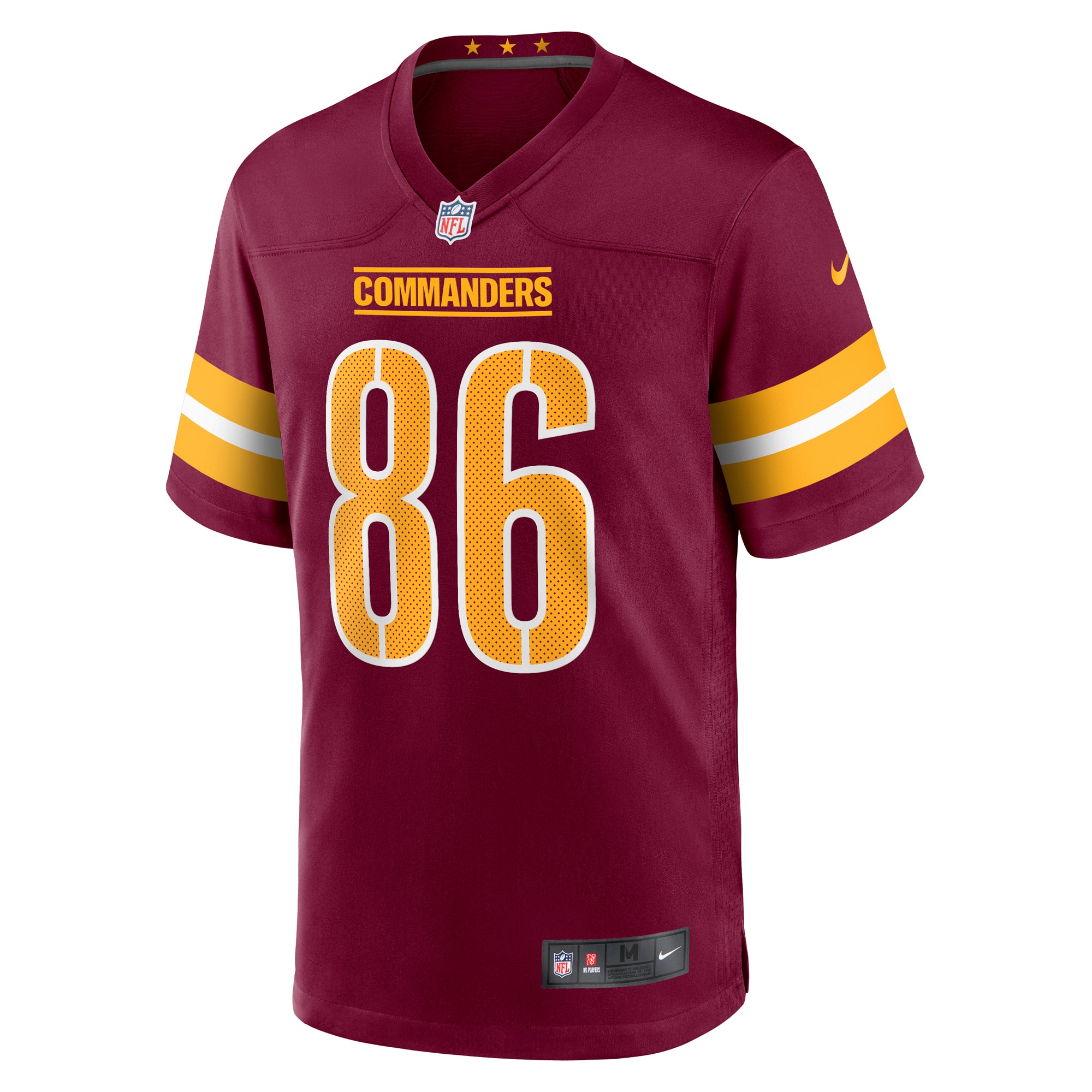 Alternative view of Men's Washington Commanders Zach Ertz Burgundy Game Jersey JS3537 nicesnker