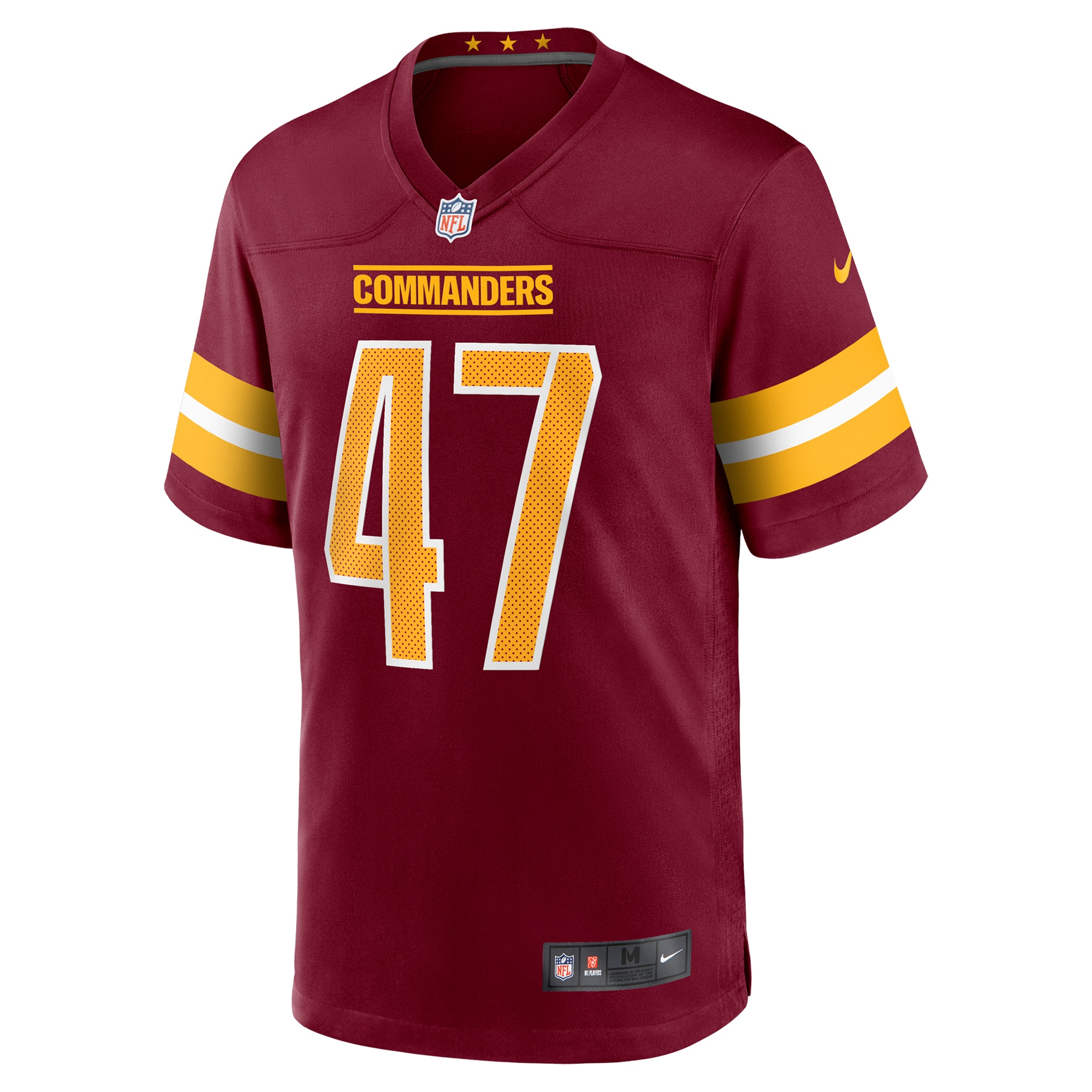 Alternative view of Men's Washington Commanders Zane Gonzalez Burgundy Game Jersey JS4752 nicesnker