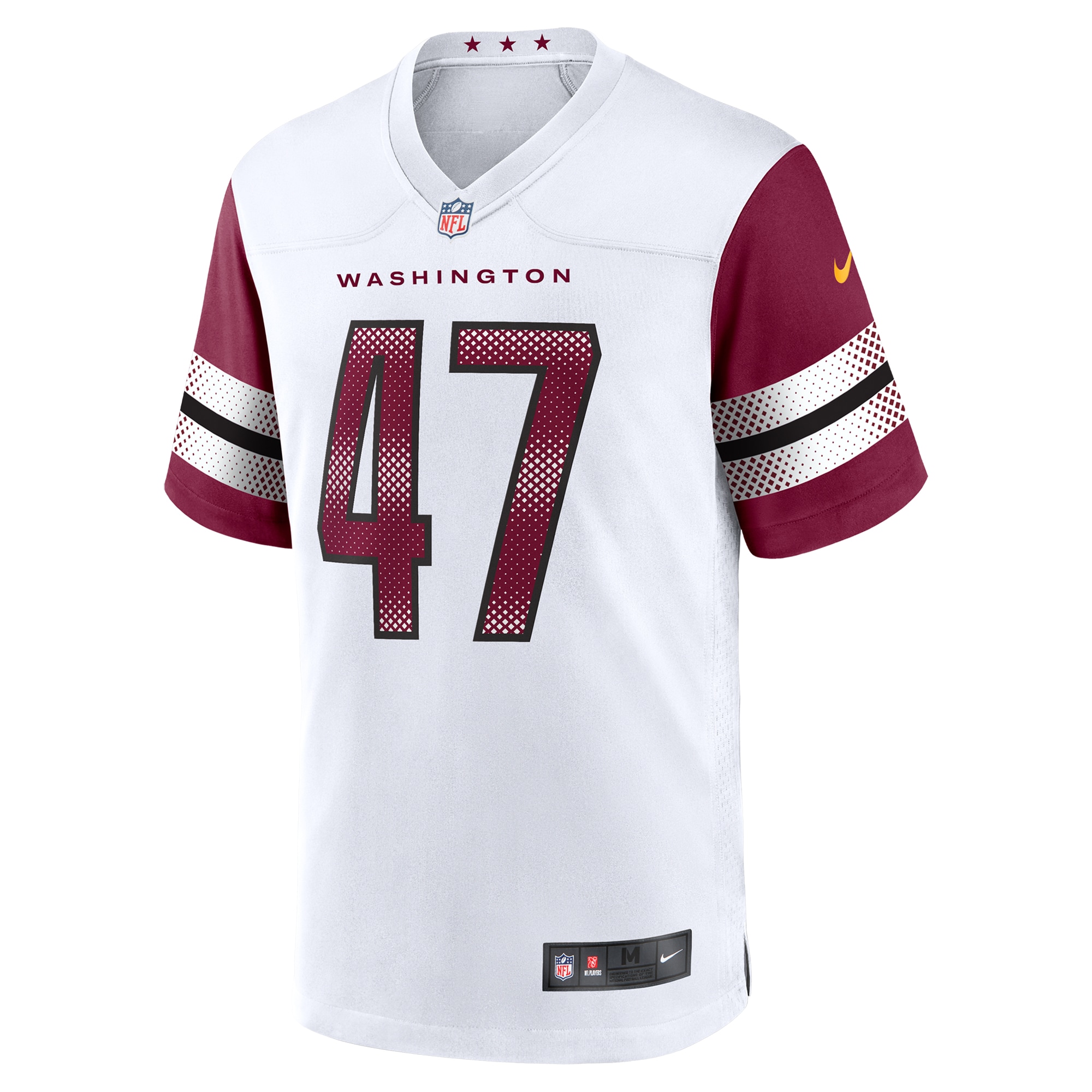 Alternative view of Men's Washington Commanders Zane Gonzalez White Game Jersey JS2970 nicesnker