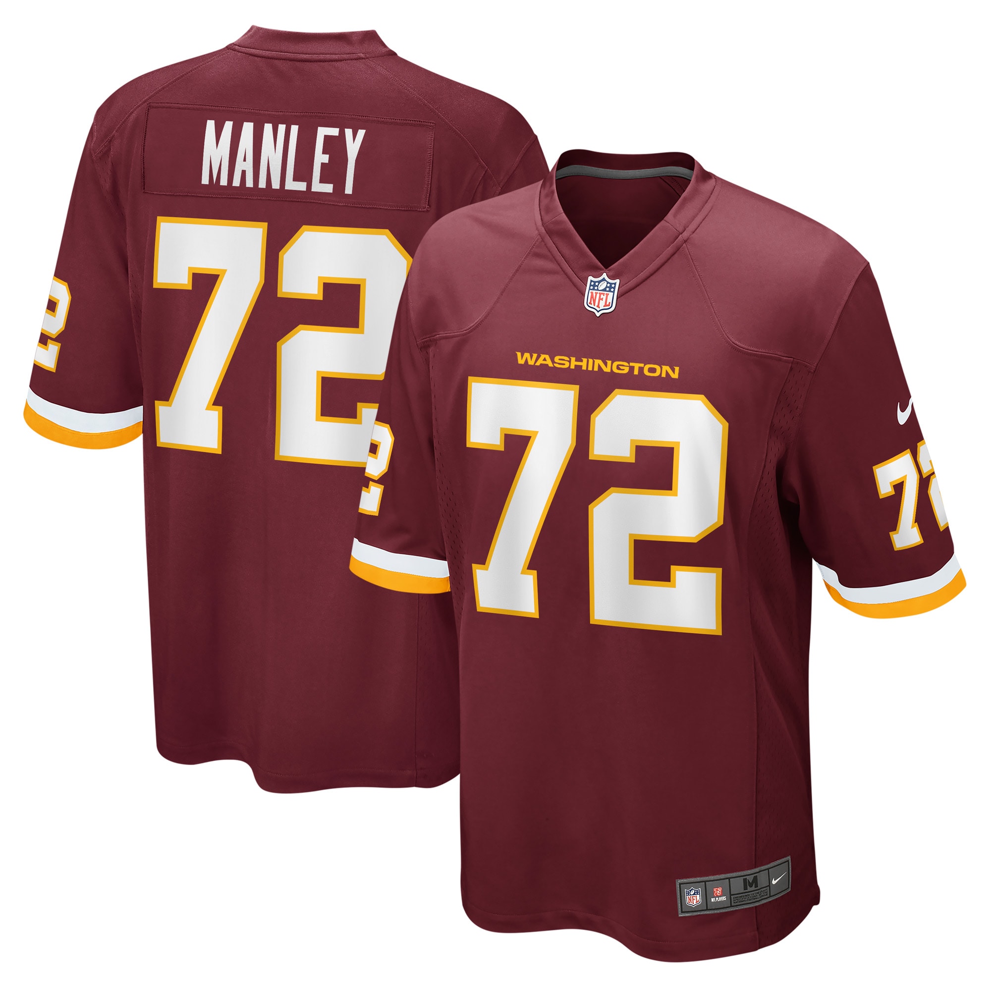 Men's Washington Football Team Dexter Manley Burgundy Retired Player Jersey JS1967 nicesnker